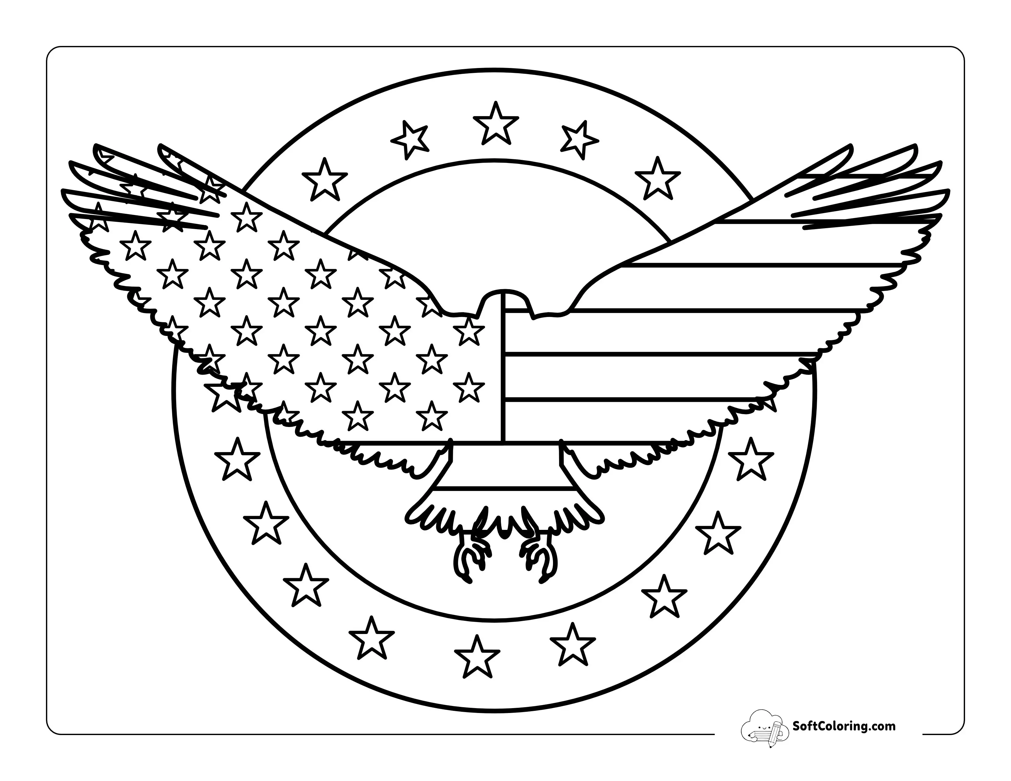 Easy Stars And Stripes American Eagle For Kids