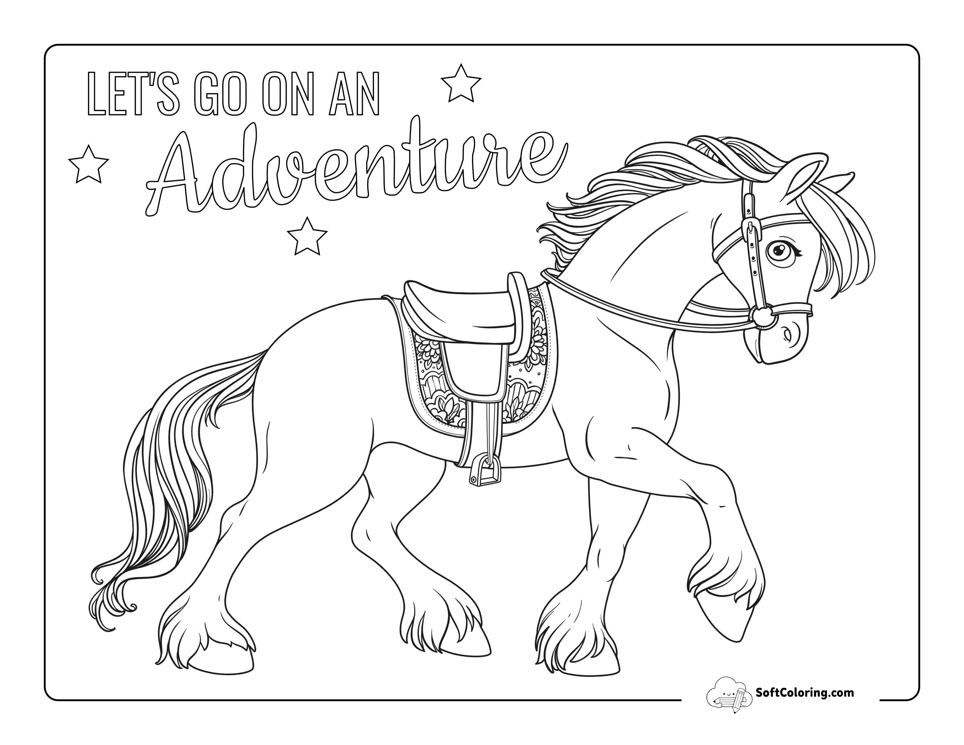 Beautiful Horse Coloring Page