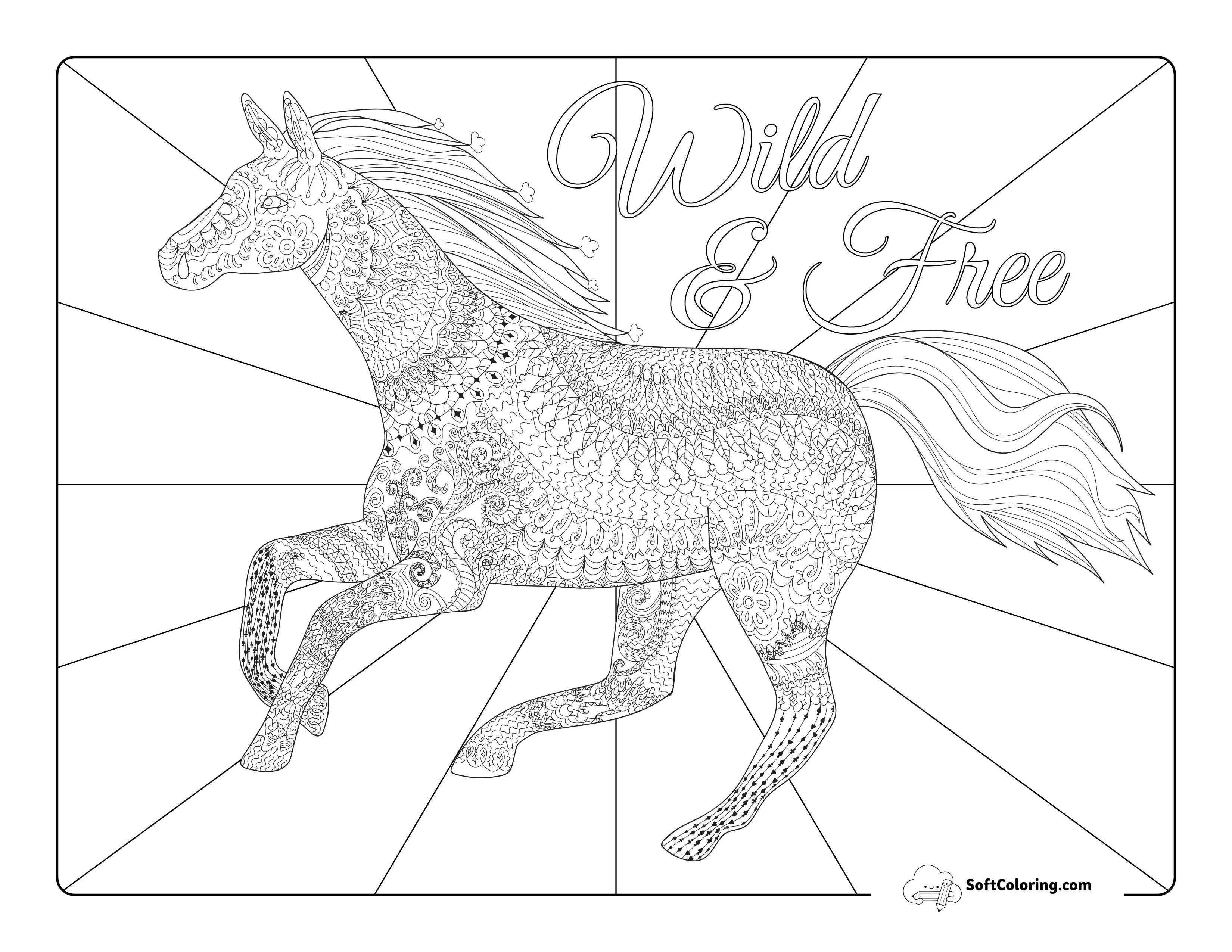 Free Horse Picture For Adults To Color