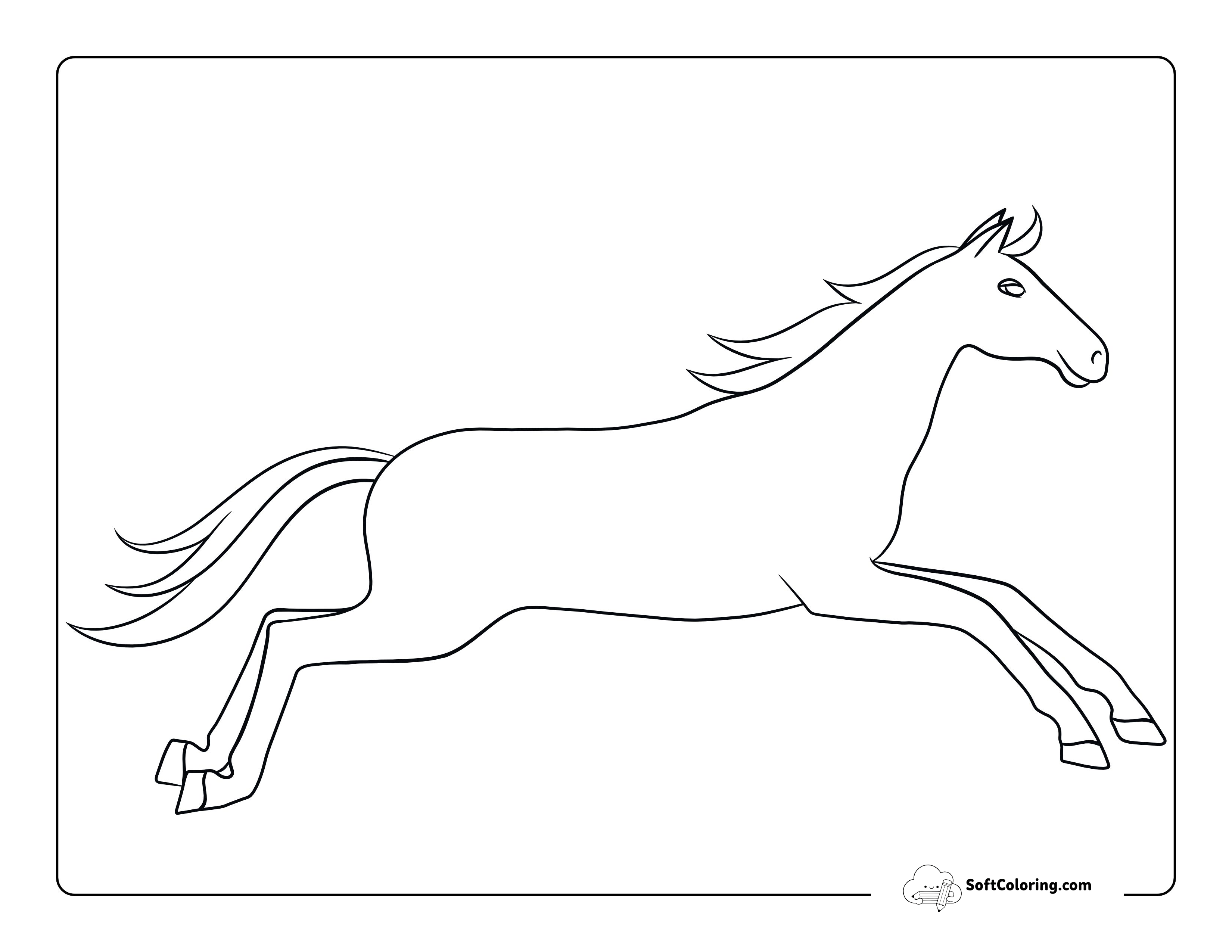 Galloping Horse Coloring Sheet