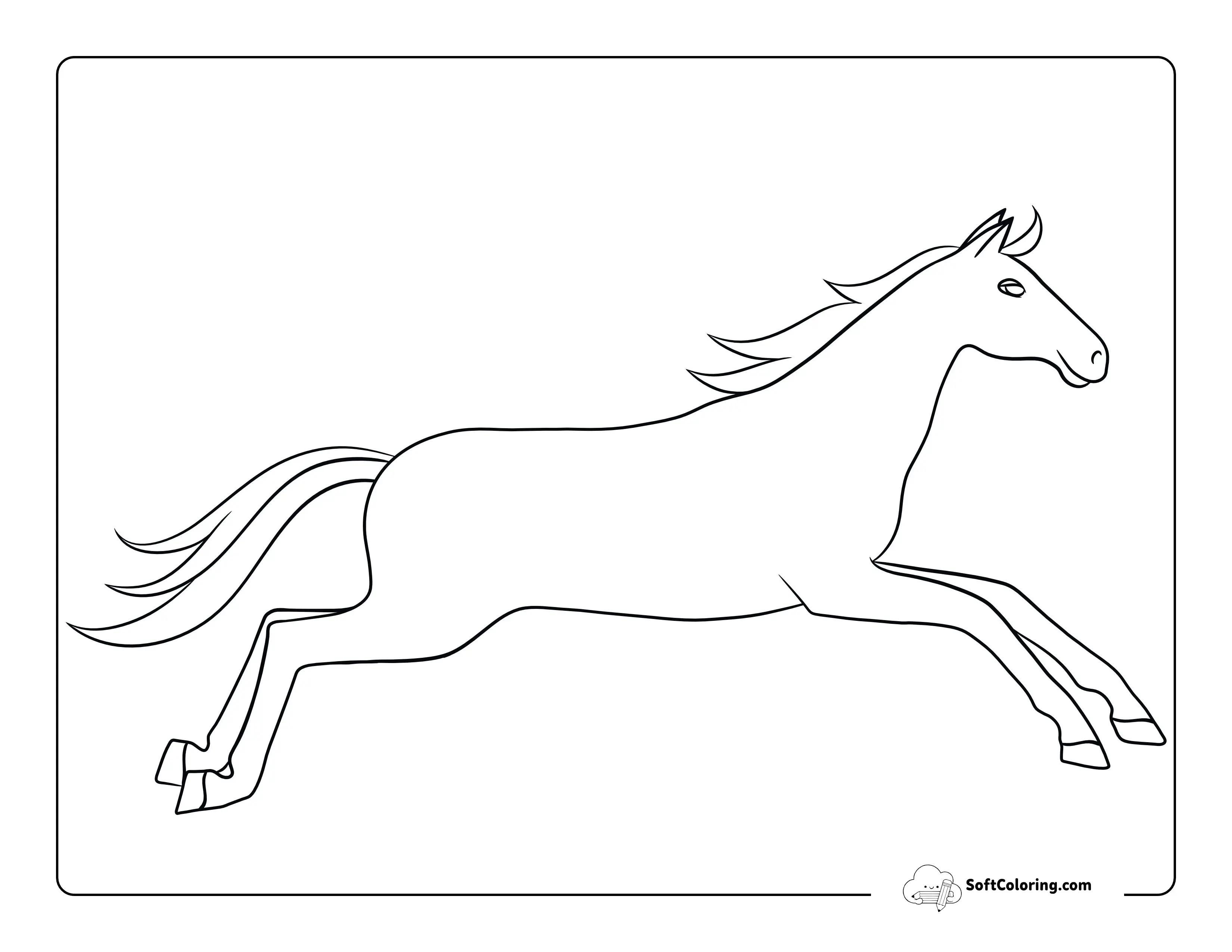 Galloping Horse Coloring Sheet