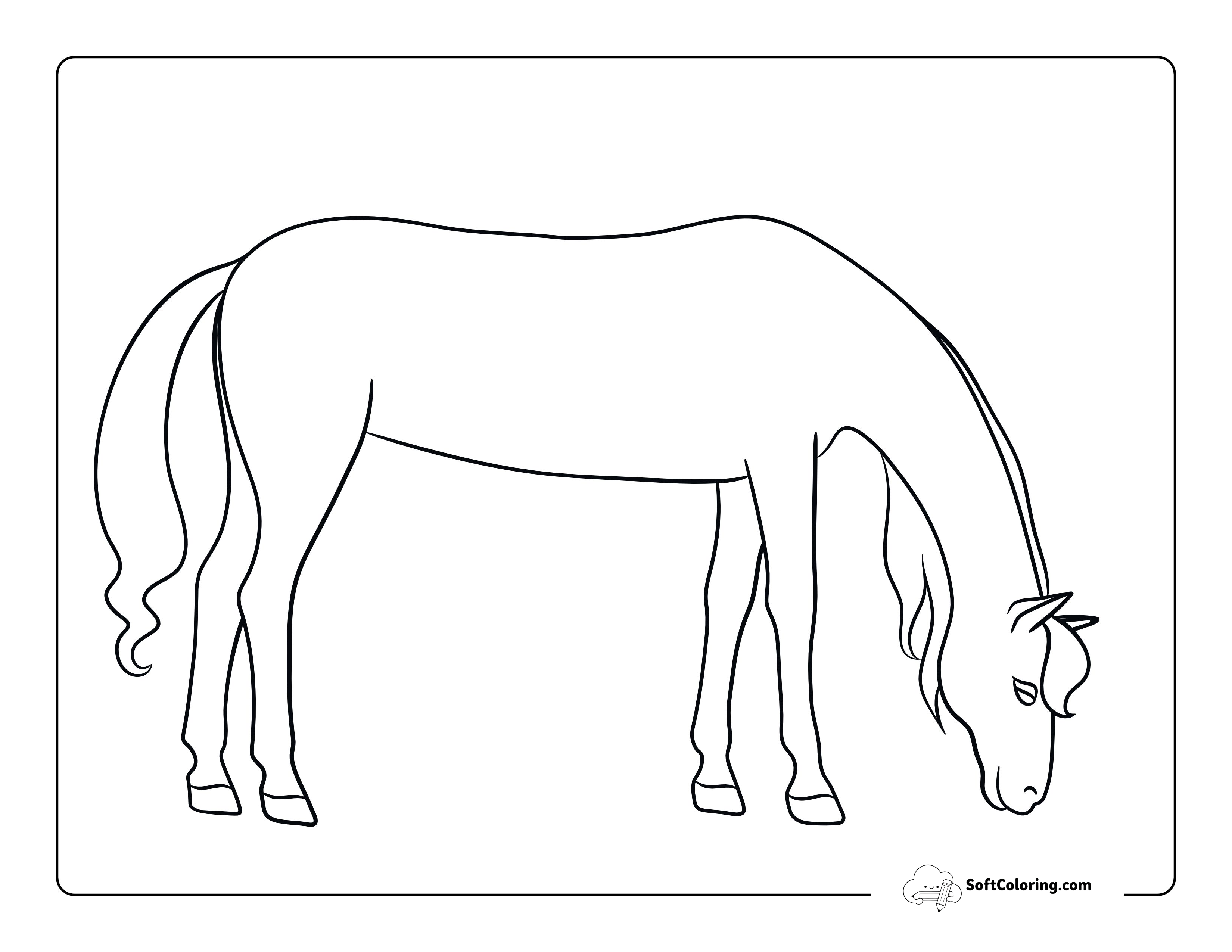 Simple Horse Grazing Pdf To Color