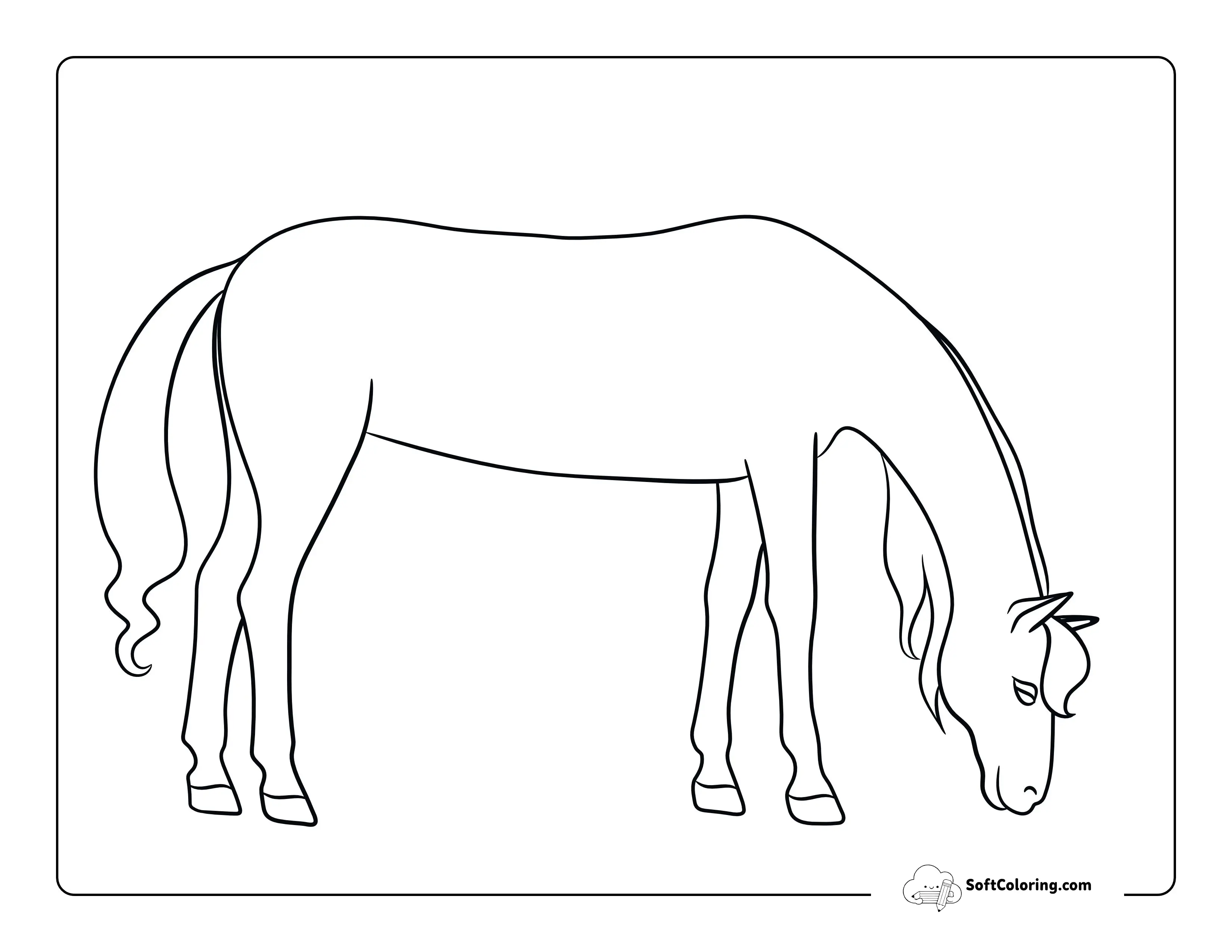 Simple Horse Grazing Pdf To Color