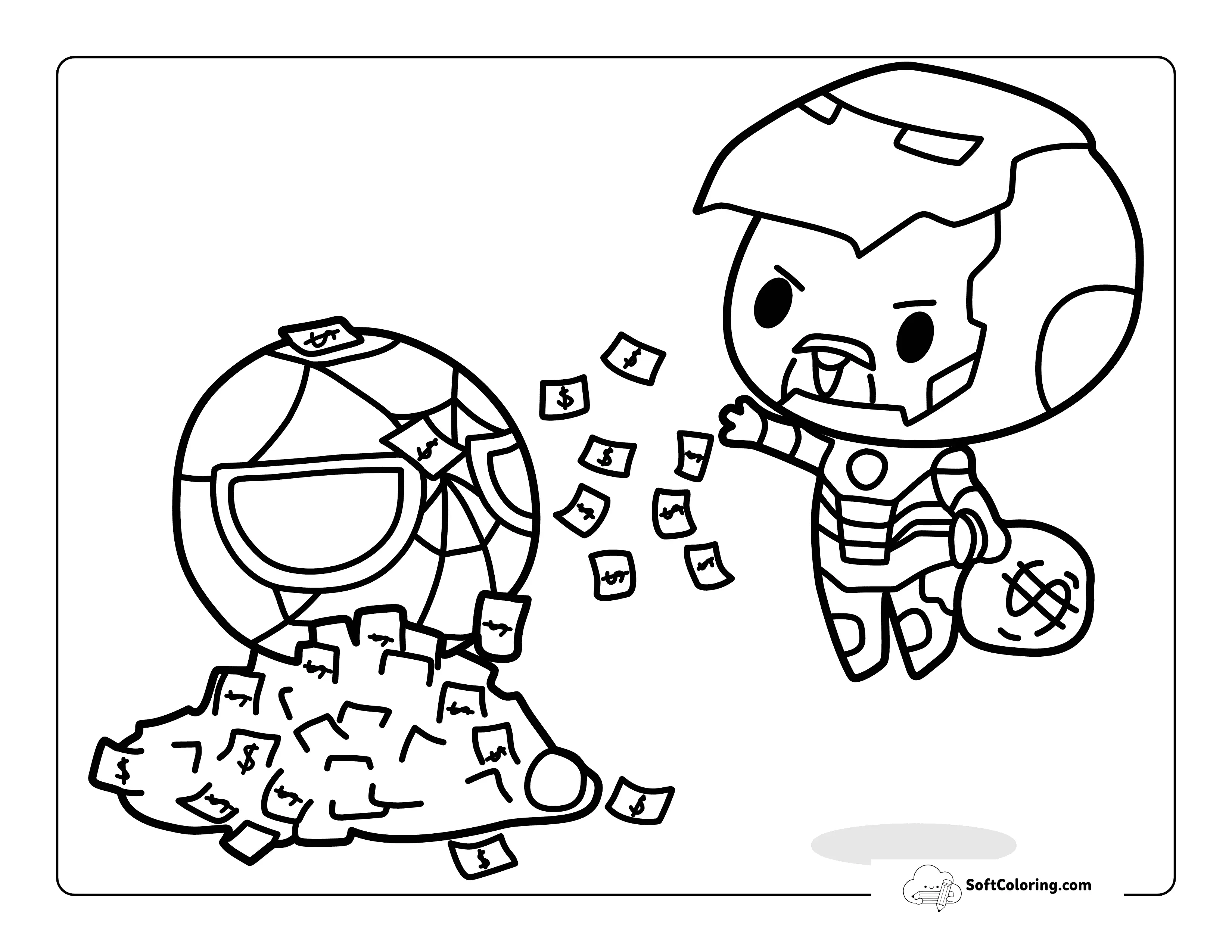 Easy Iron Man-Inspired Drawing Of Tony Stark Throwing Money