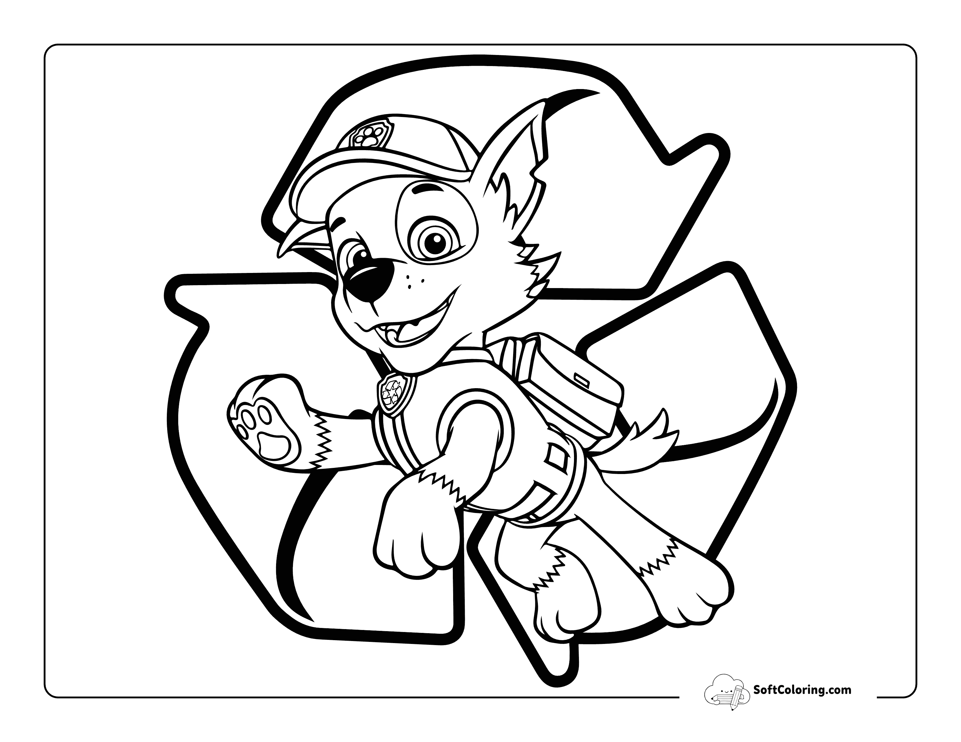 Rocky With Recycling Symbol Paw Patrol