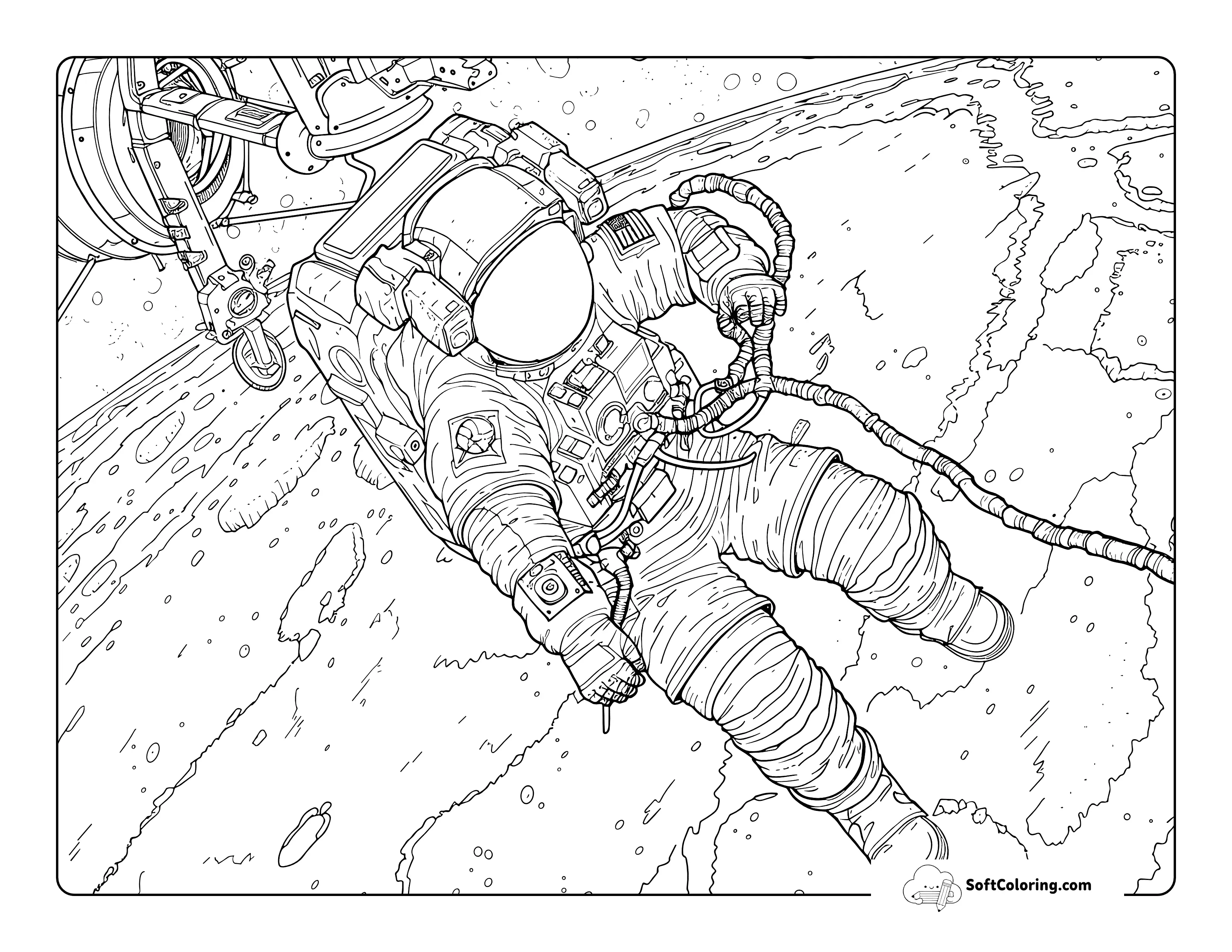 Detailed Astronaut Space Walk For Teens And Adults
