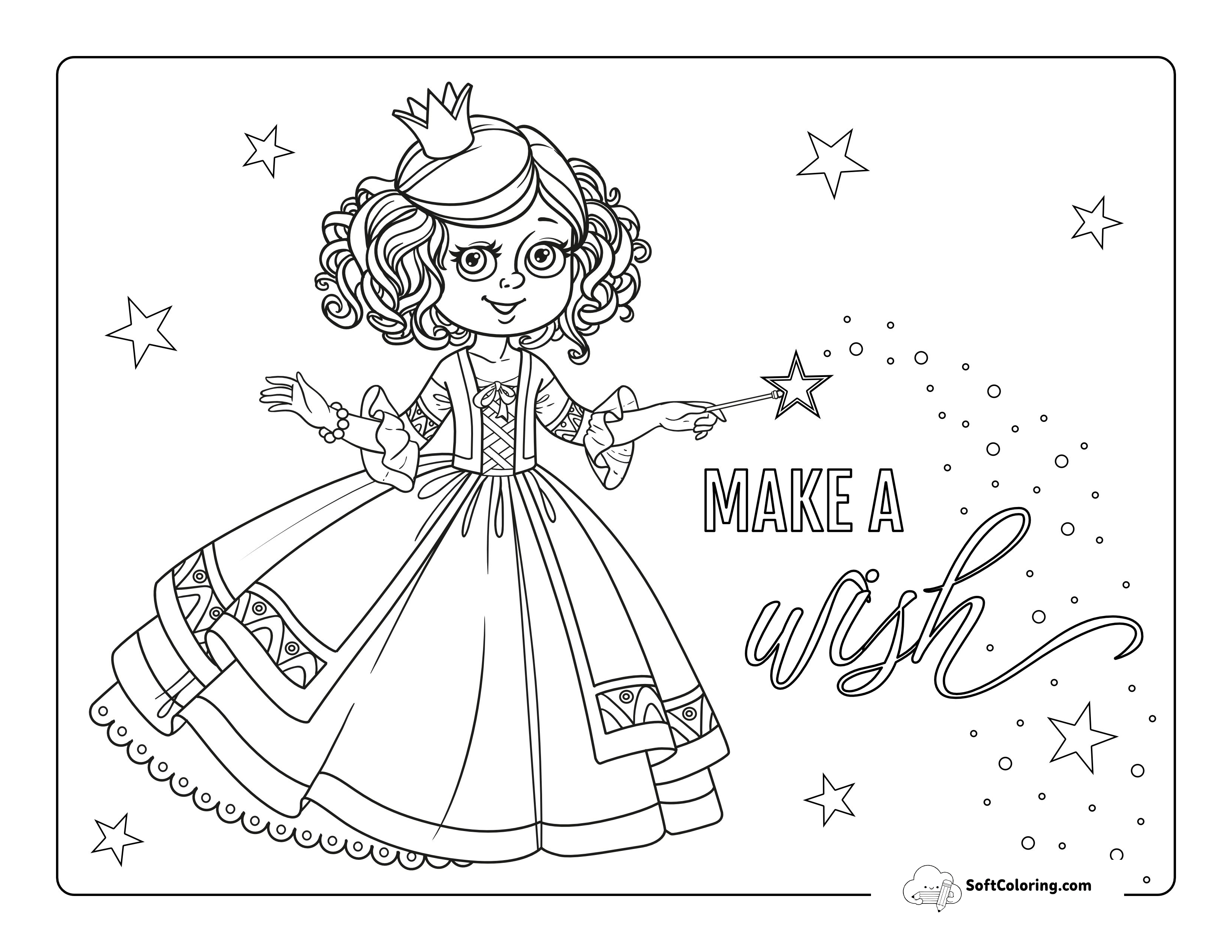 Fairy Princess Coloring Sheet