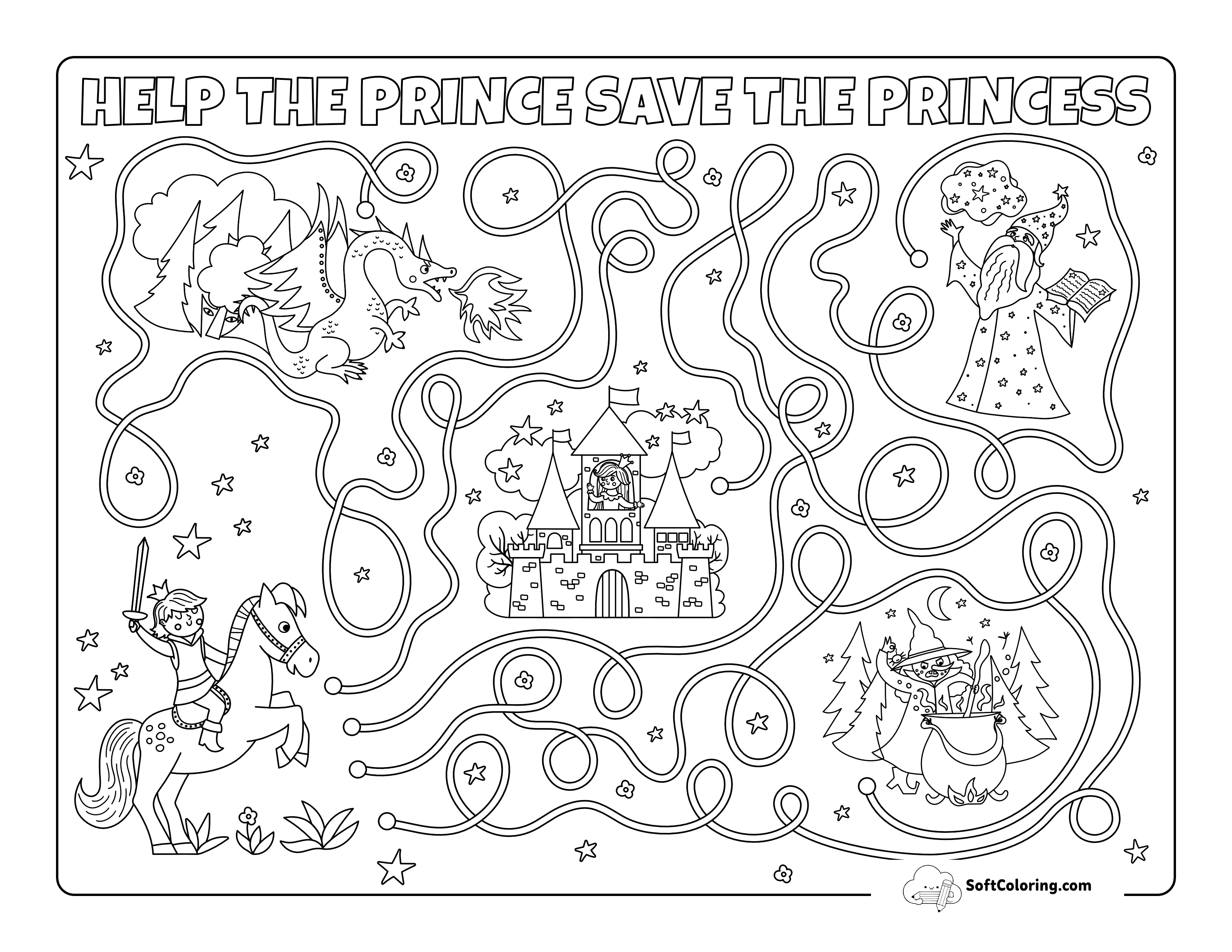 Rescue The Princess Activity Sheet