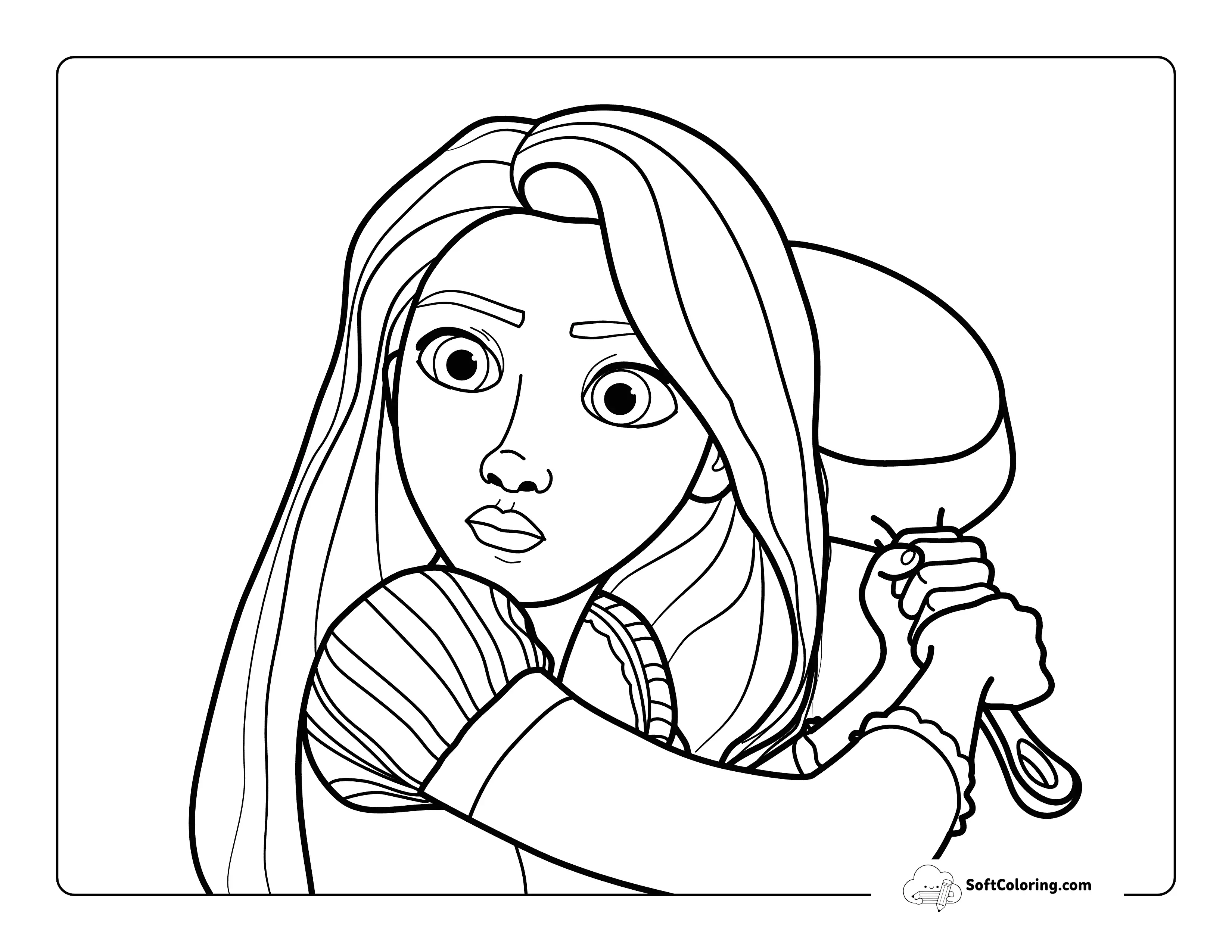 Easy Tangled Rapunzel With Frying Pan