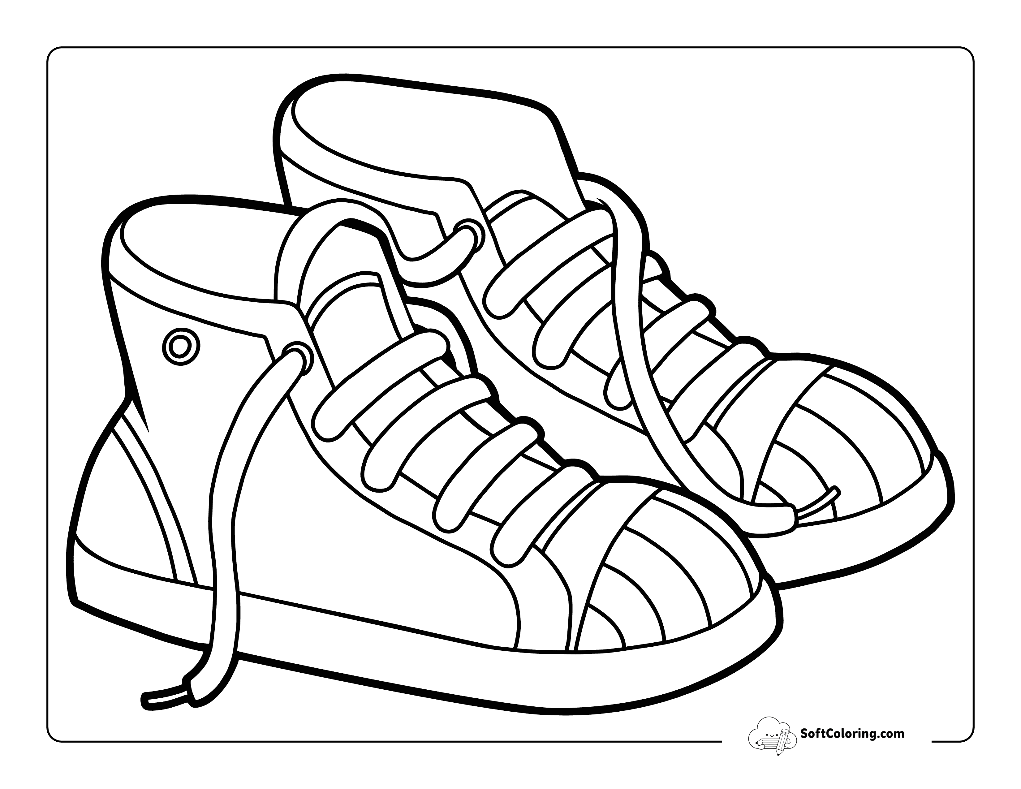 Cool Drippy Sneakers Shoe Printable To Color