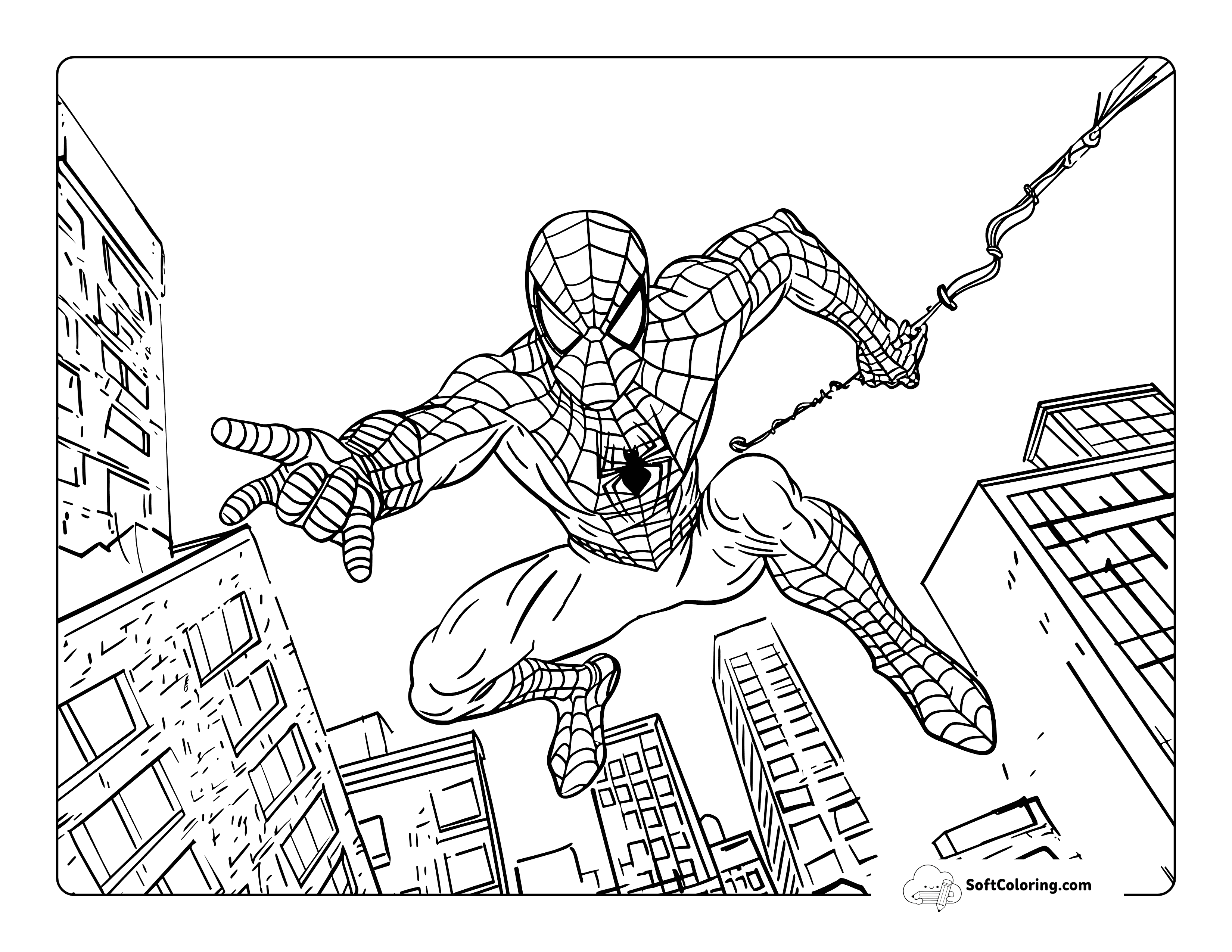 Spidey-Inspired Hero Webbing Between Buildings