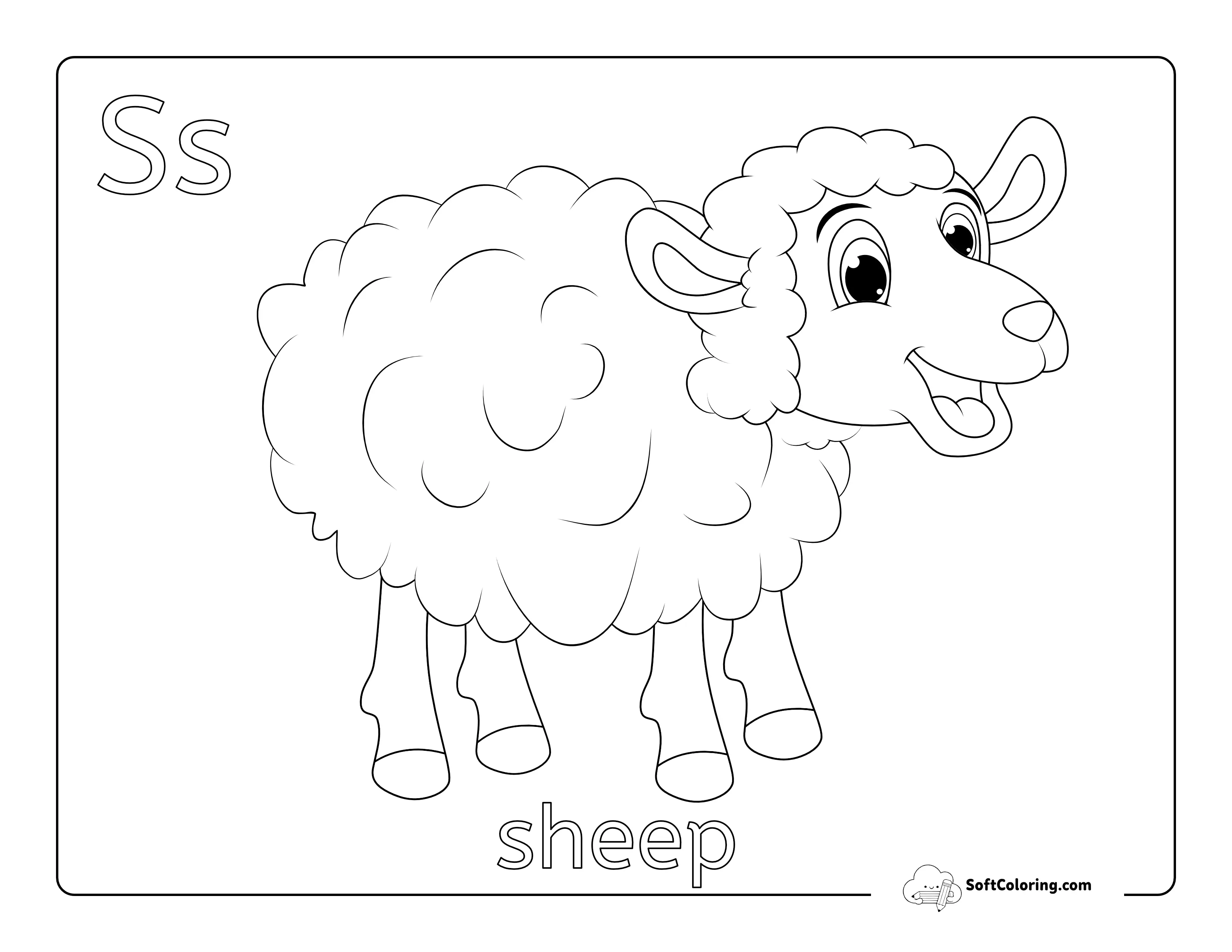 "S Is For Sheet" Coloring Sheet For Kids