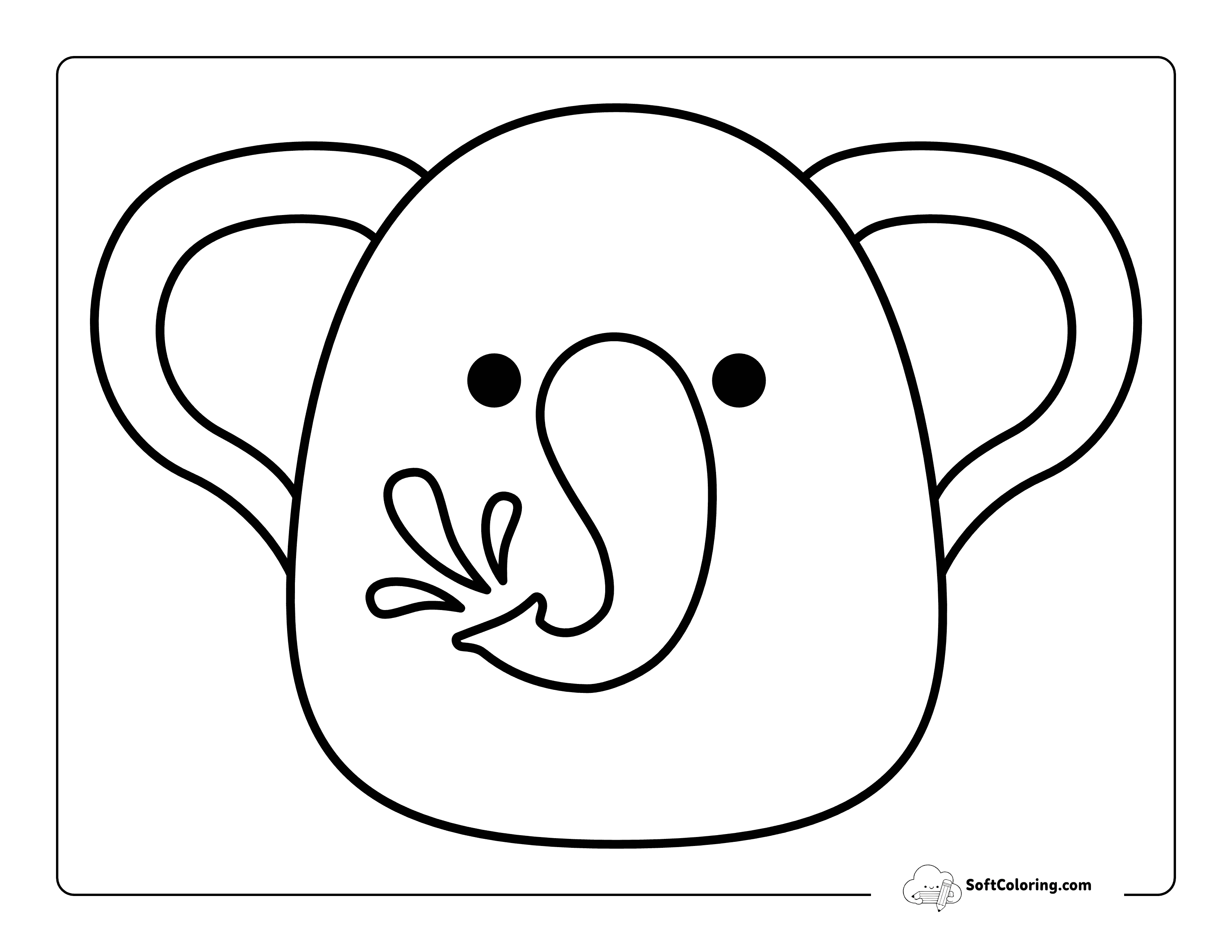 Elephant Squishmallow Nspired Coloring Page