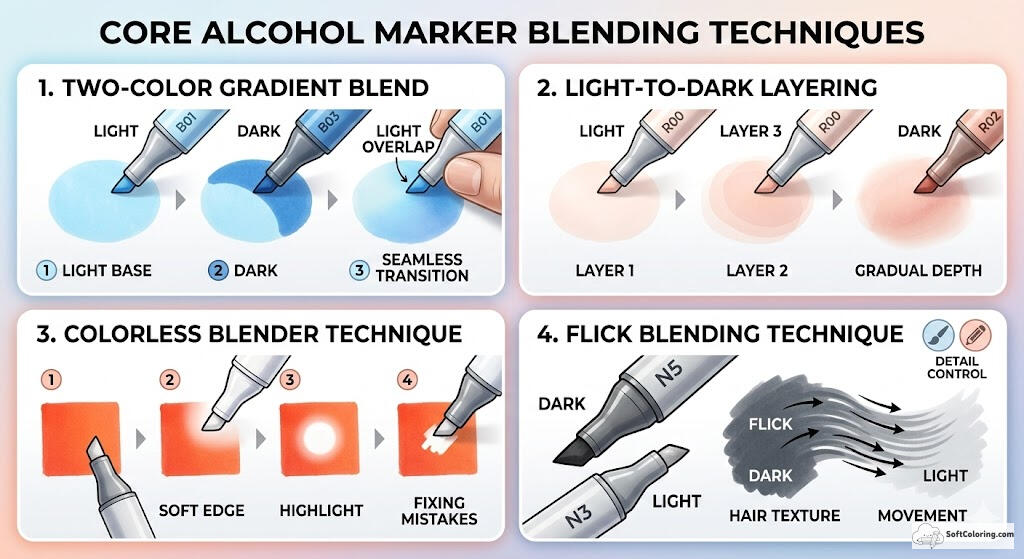 Alcohol Marker Blending 2
