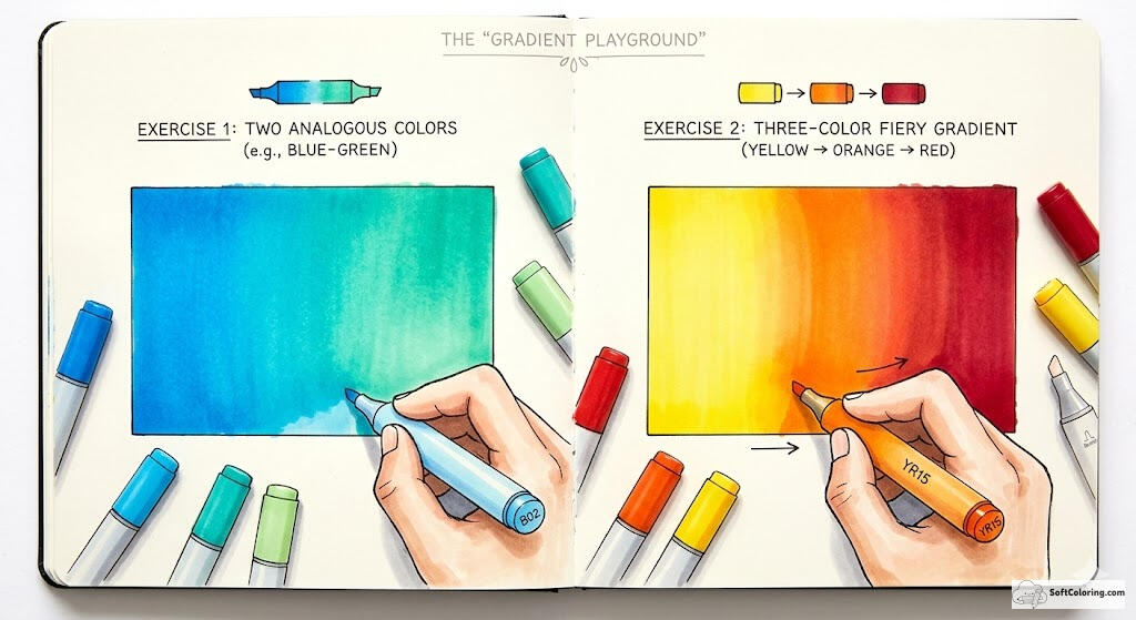 Alcohol Marker Blending 4