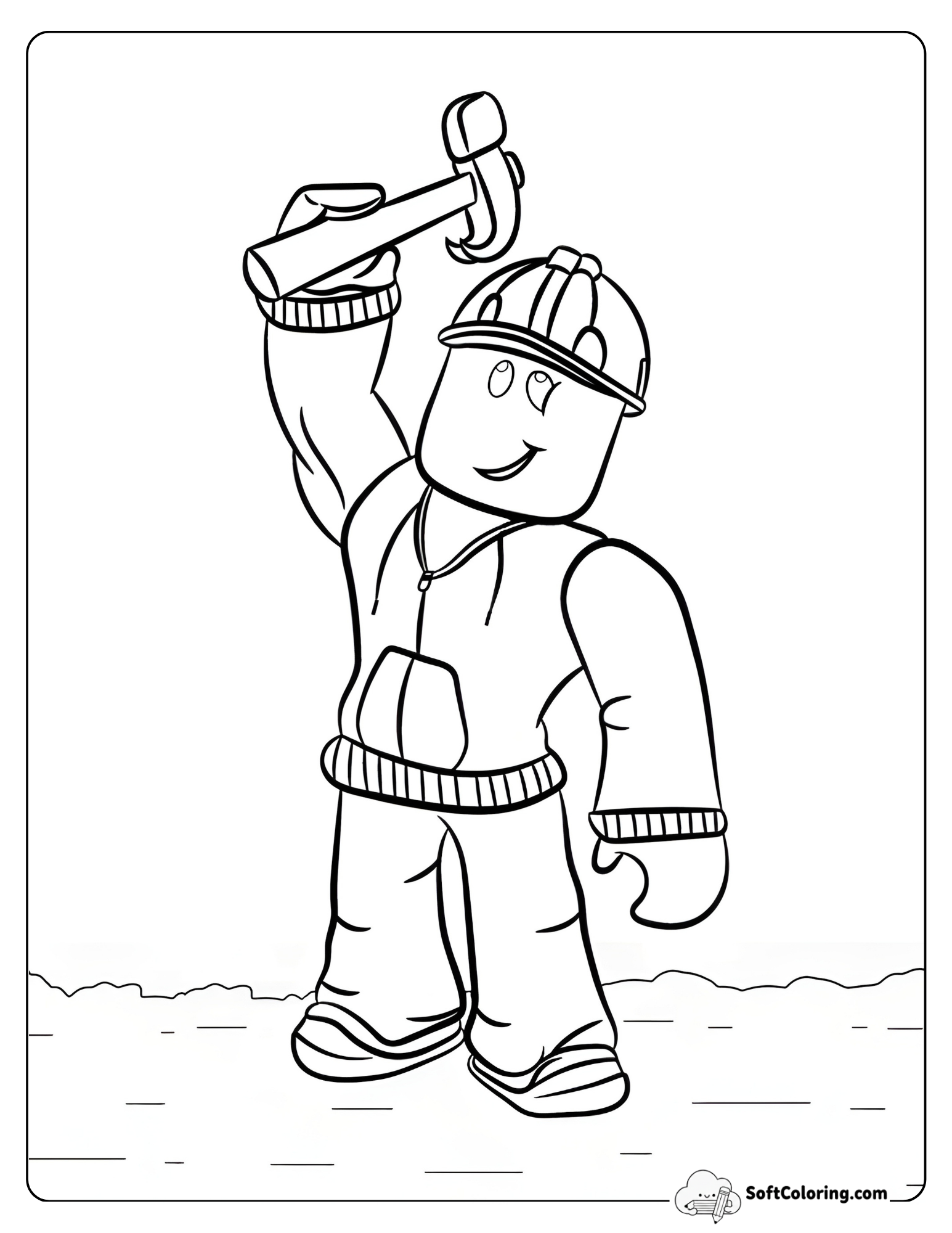 Builderman Coloring Page