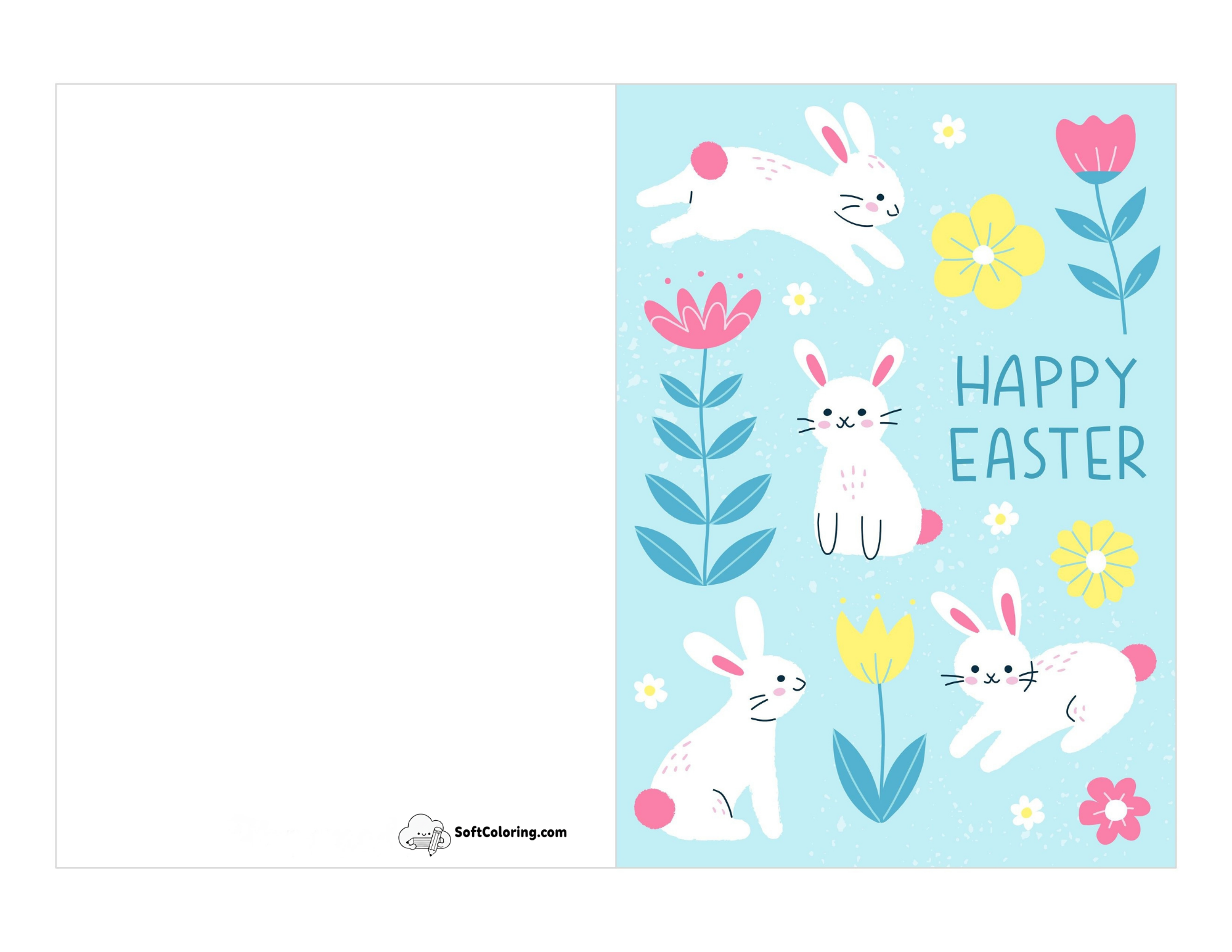Colorful "Happy Easter" Card