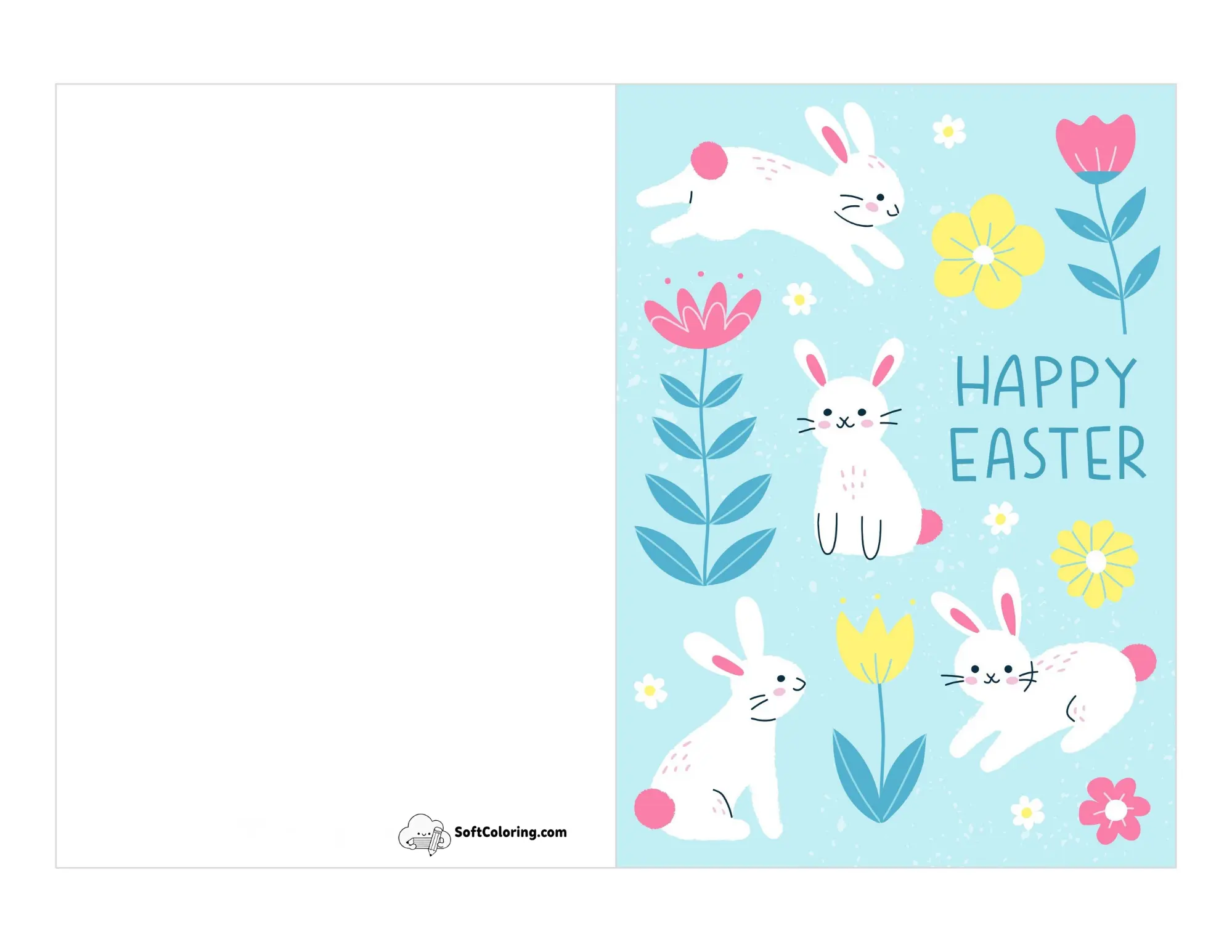 Colorful "Happy Easter" Card