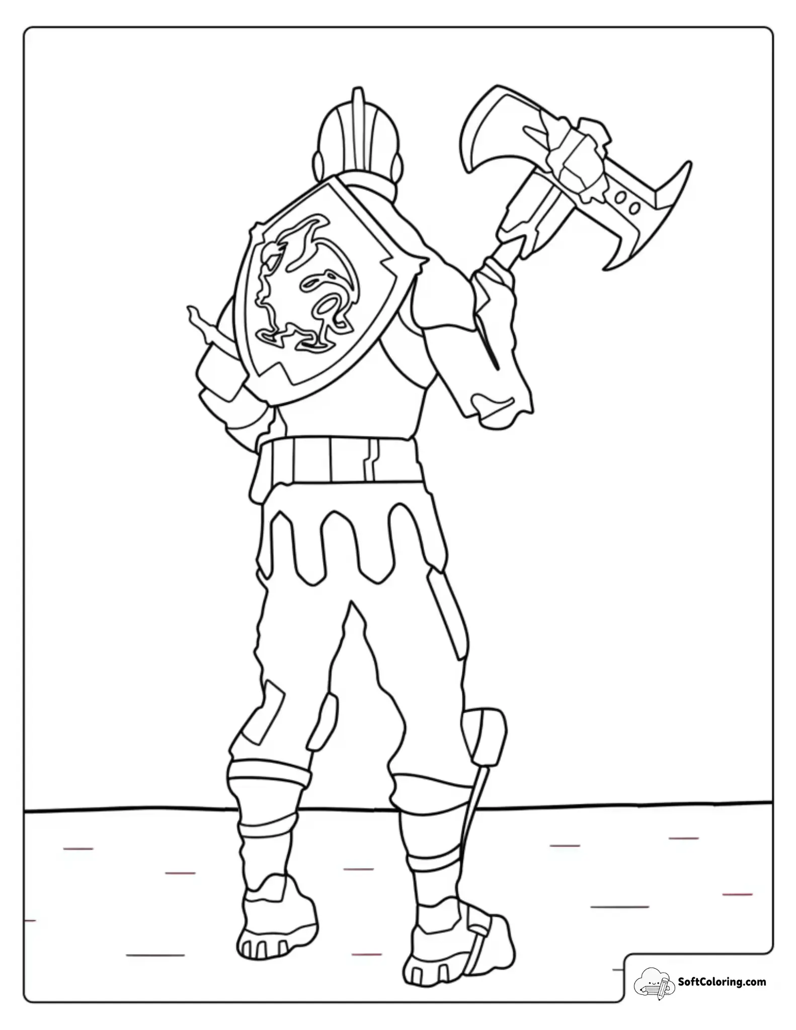 Fortnite Black Knight Coloring Page
