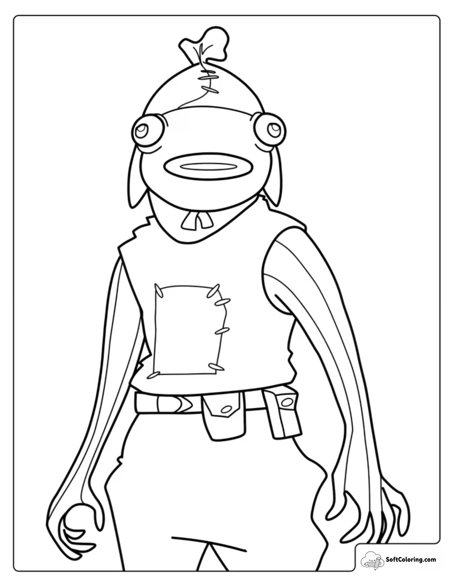 Fortnite Fishstick Coloring Page