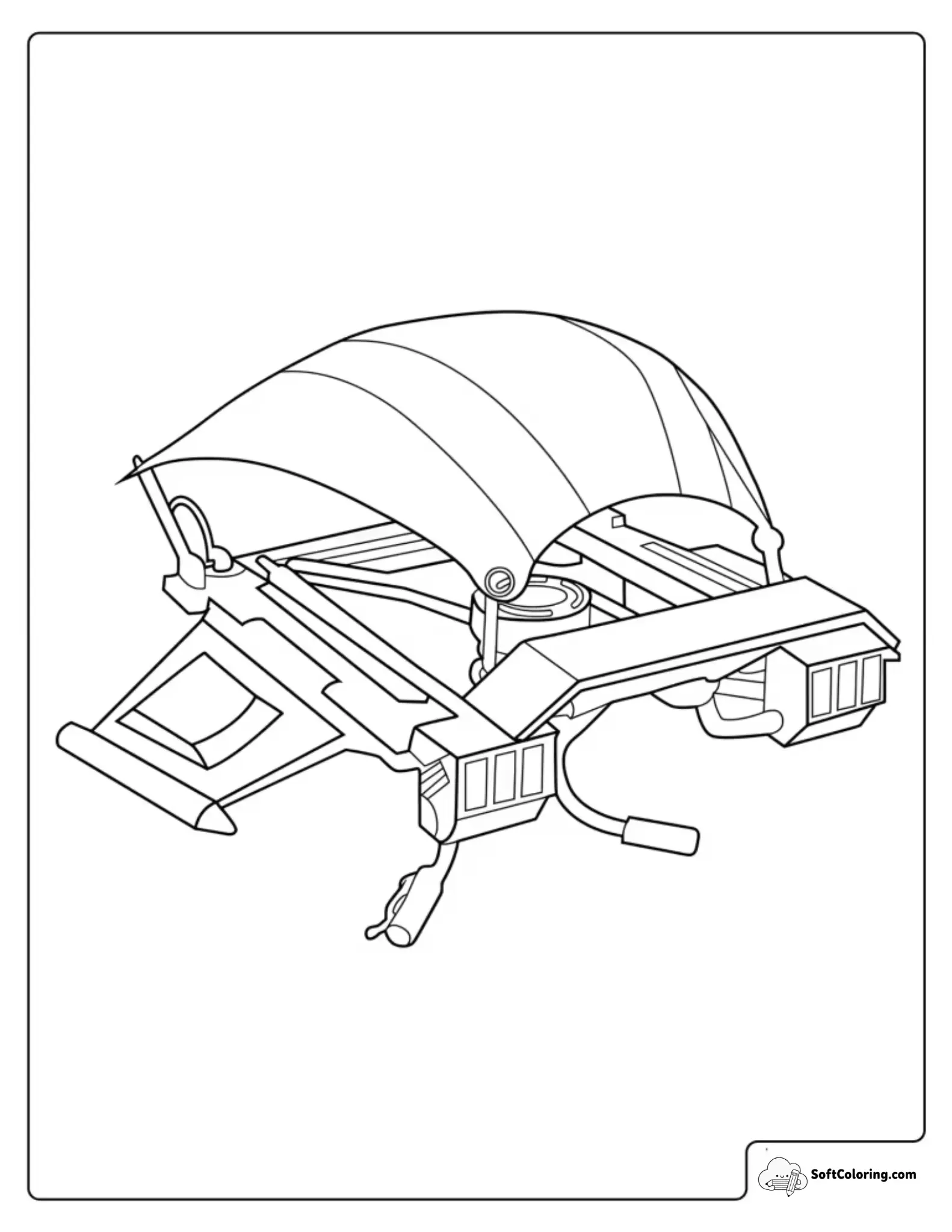 Fortnite High Octane Glider Coloring Page