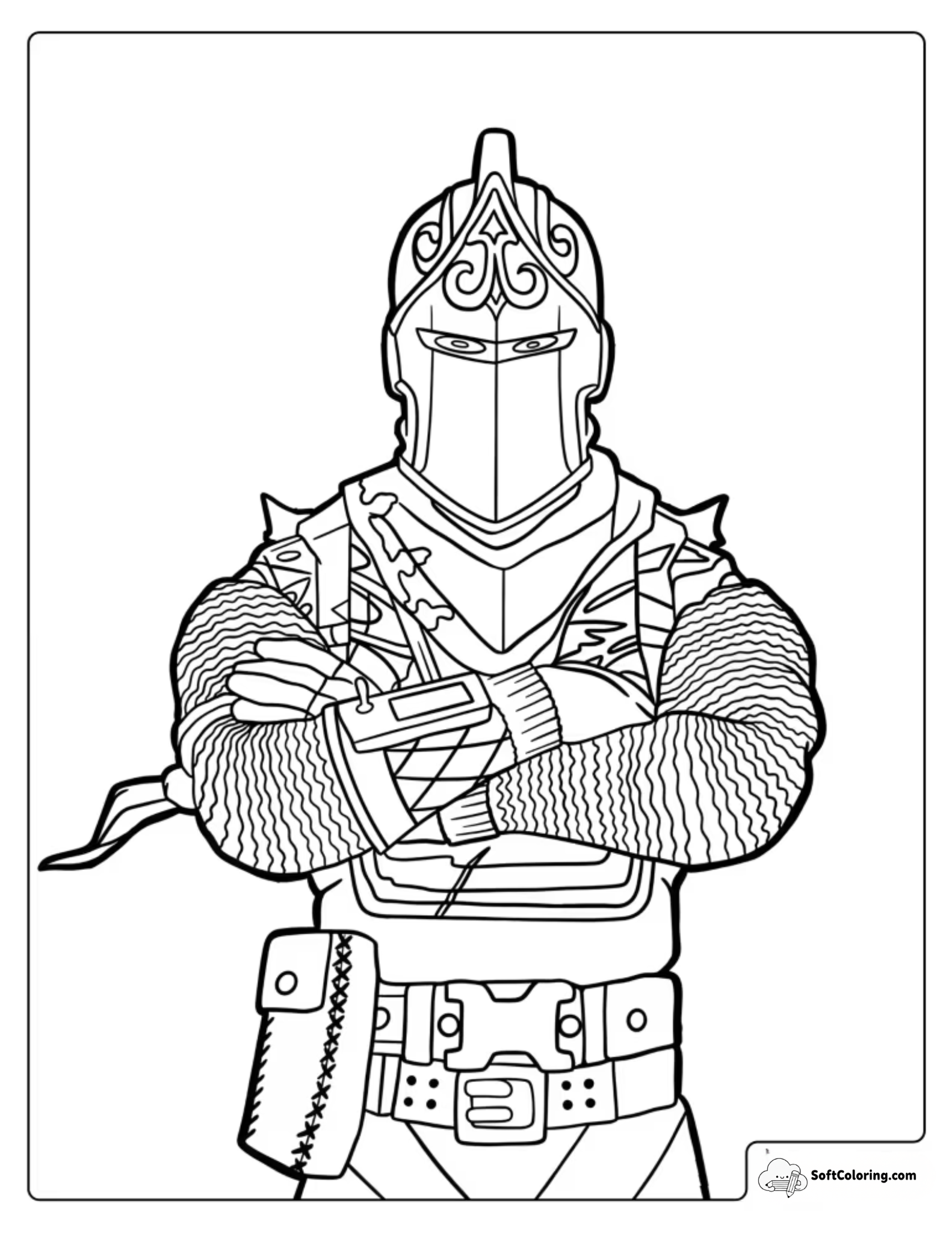 Fortnite Knight Skin Coloring Page