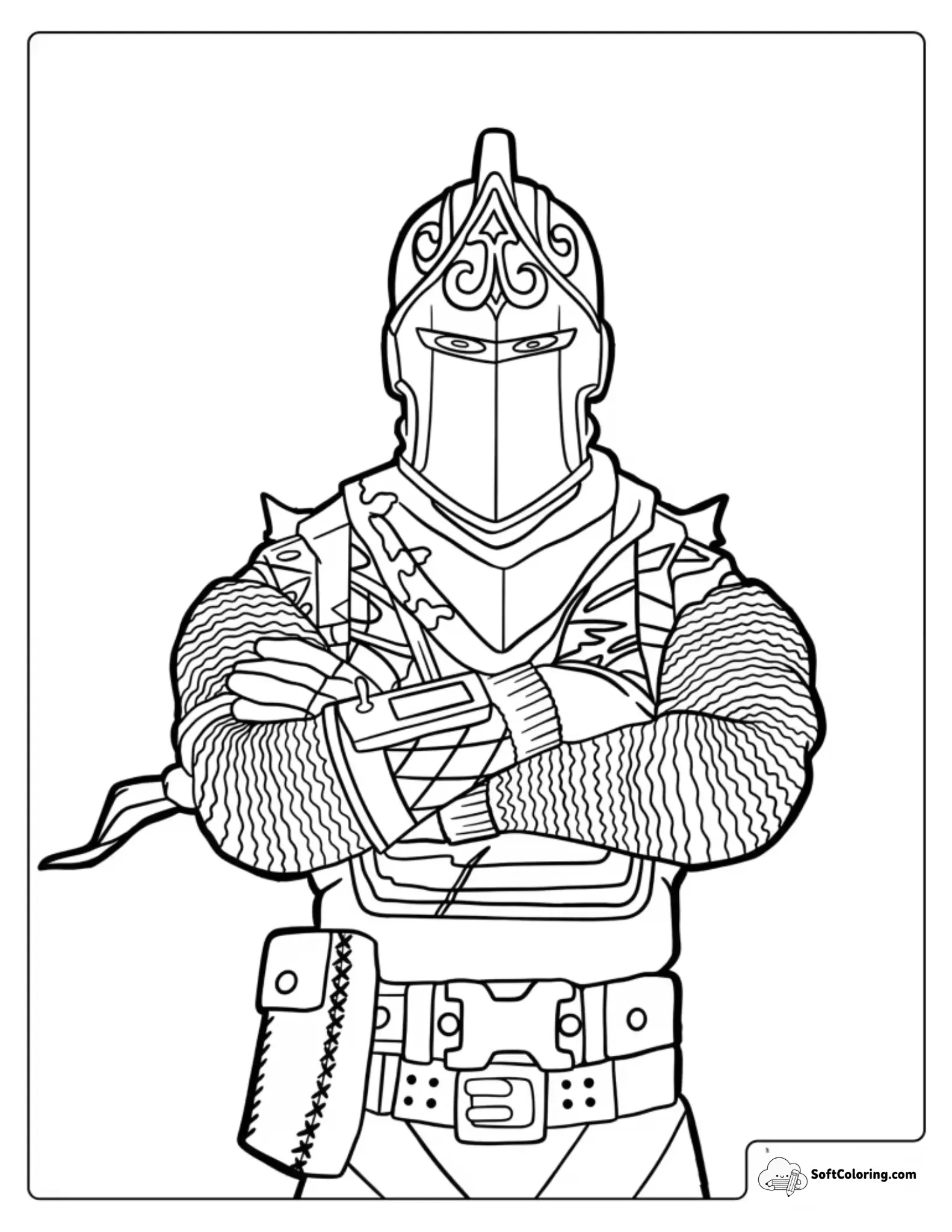 Fortnite Knight Skin Coloring Page