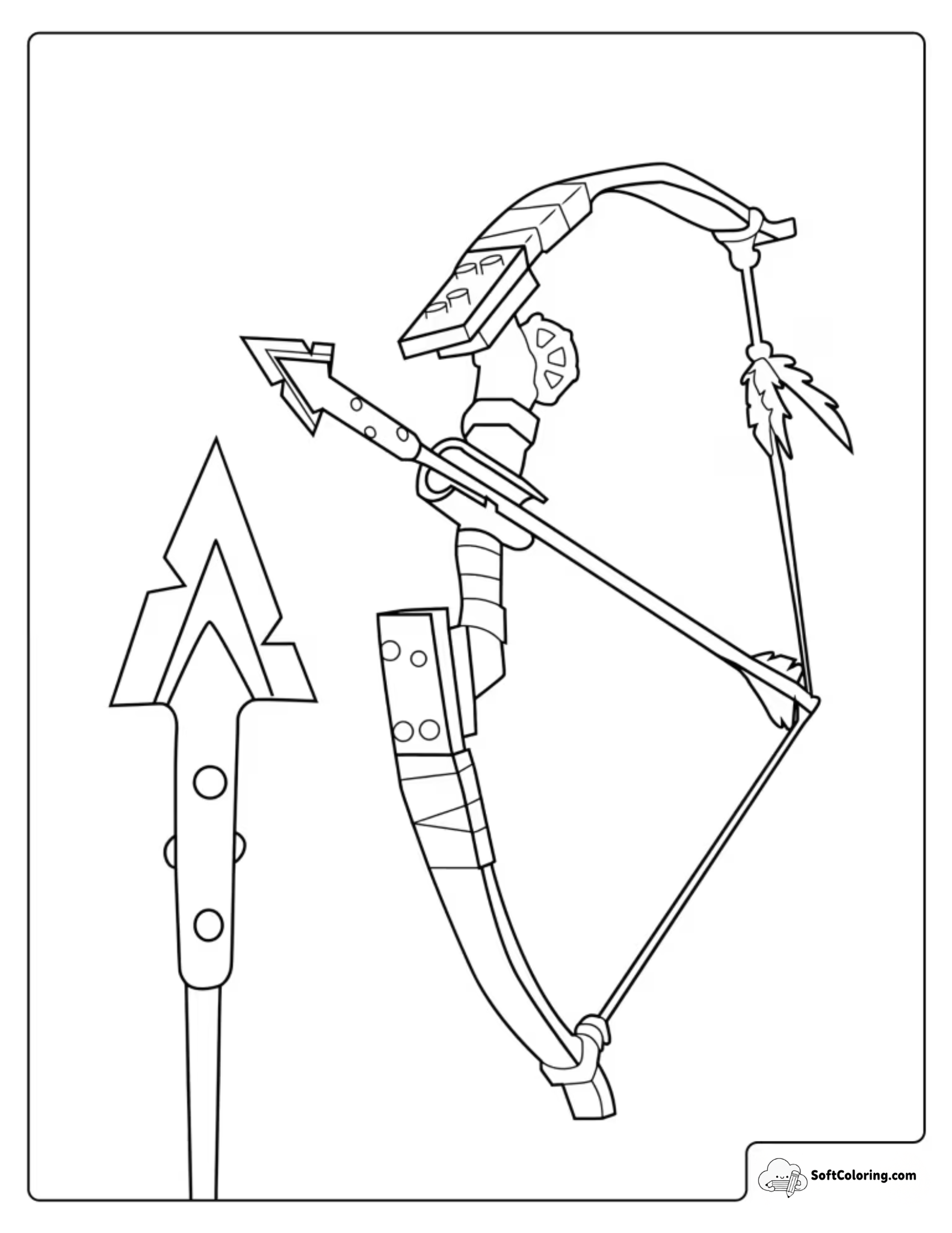 Fortnite Makeshift Bow Coloring Page
