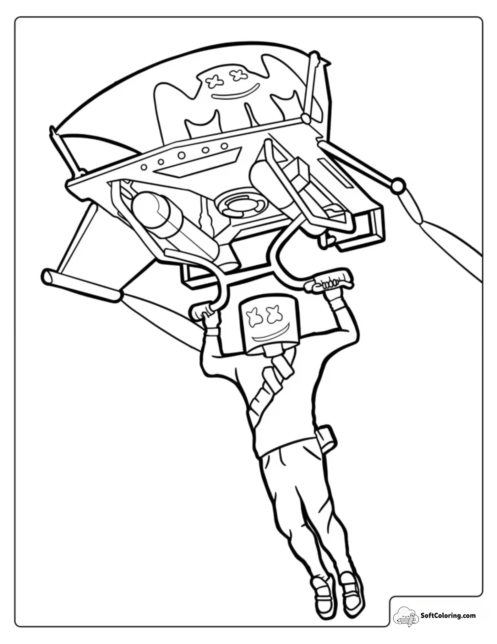 Fortnite Marshmellow Coloring Page