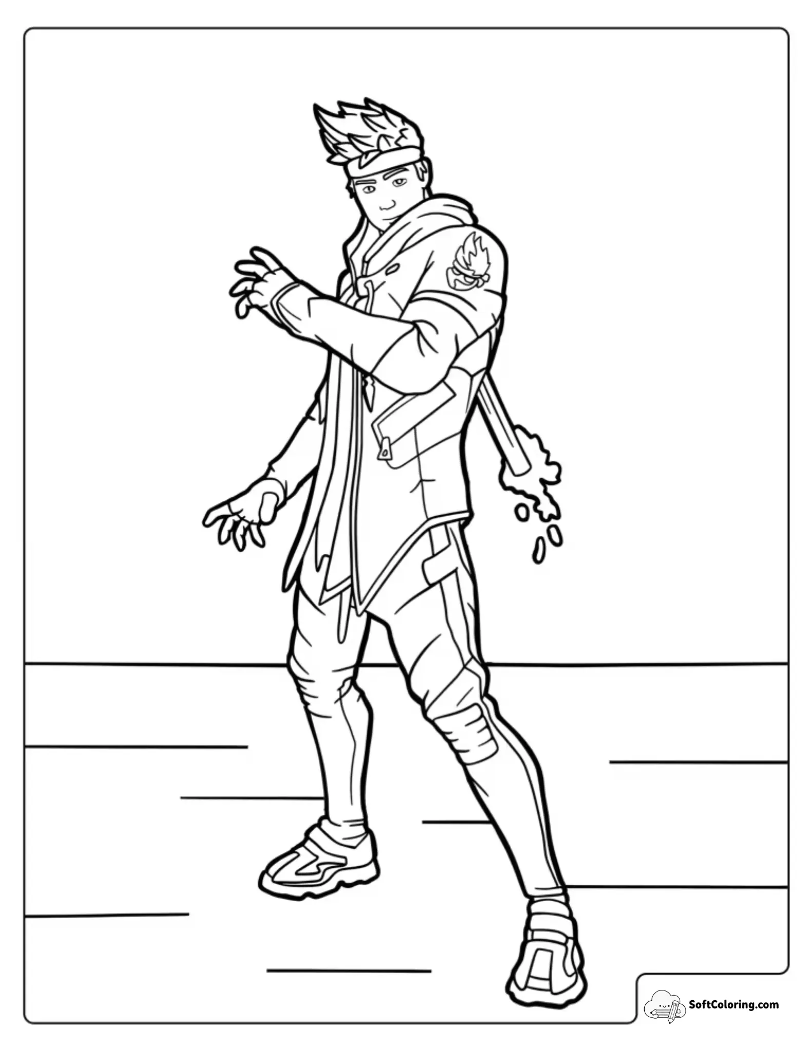 Fortnite Ninja Skin Coloring Page