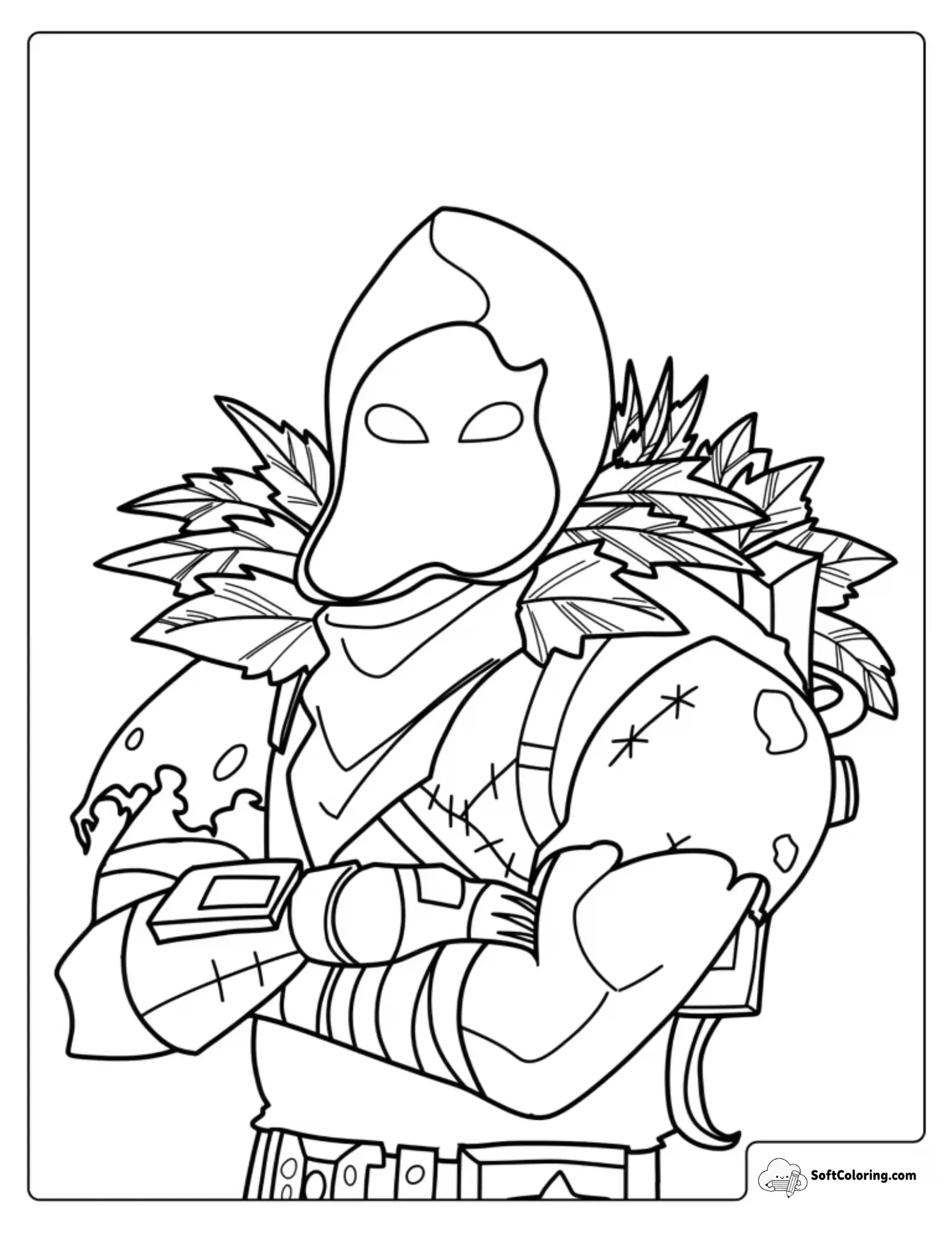 Fortnite Raven Coloring Page