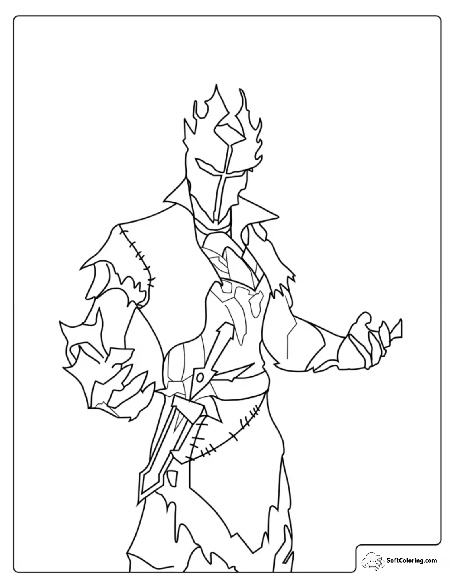Fortnite Spider Knight Skin Coloring Page