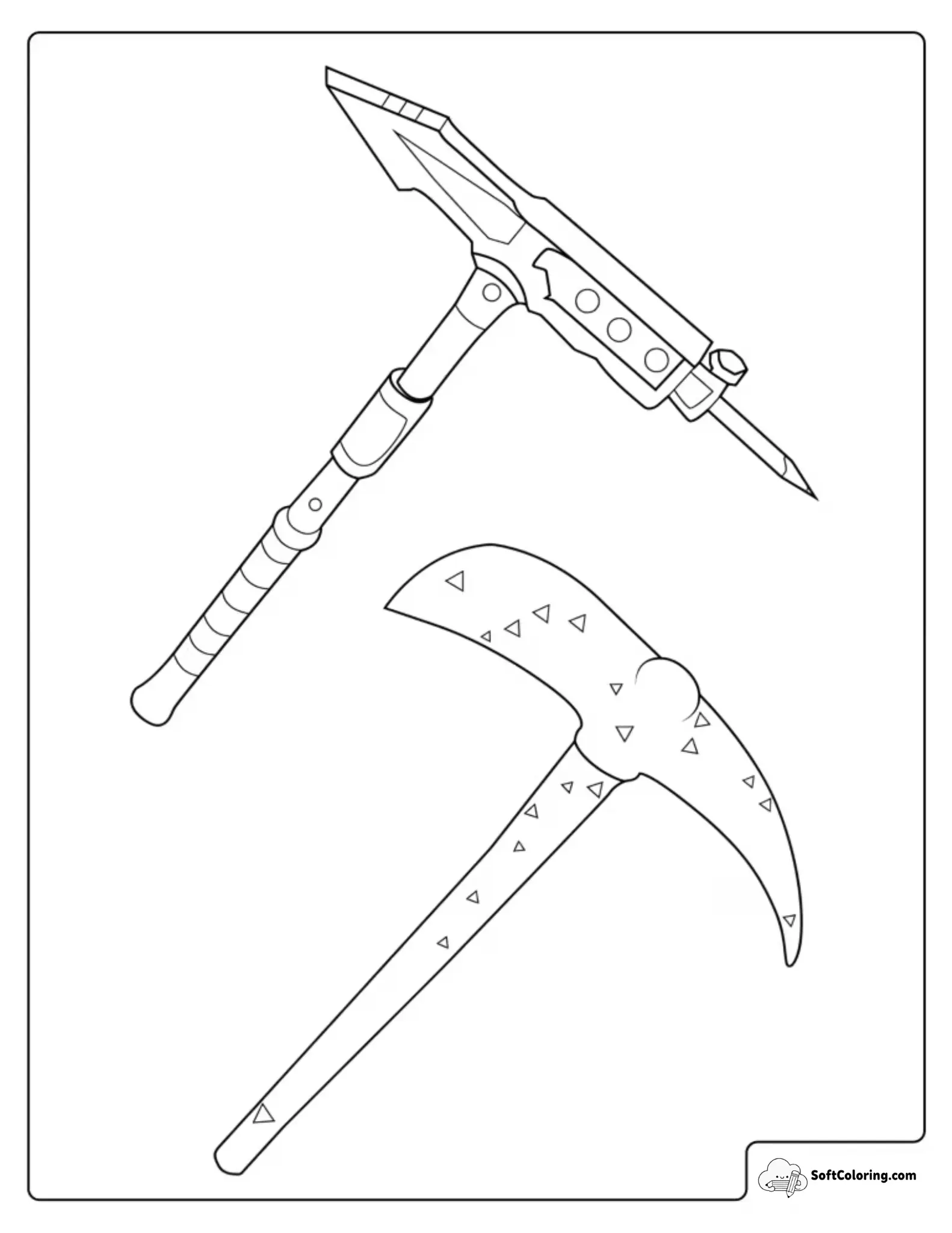 Fortnite Stellar Axe And Trusty No 2 Coloring Page