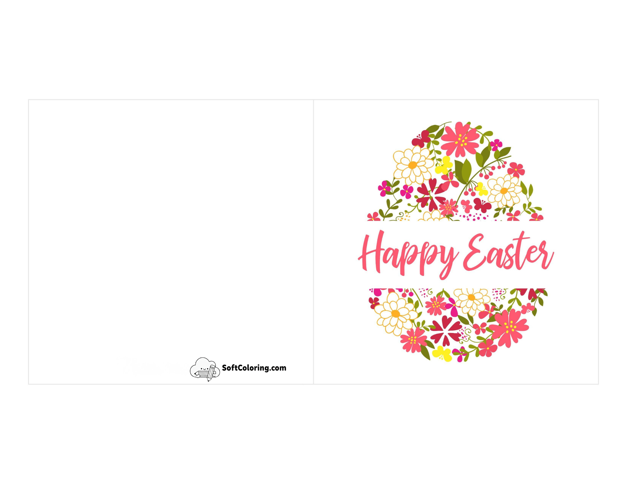 "Happy Easter" Printable Card