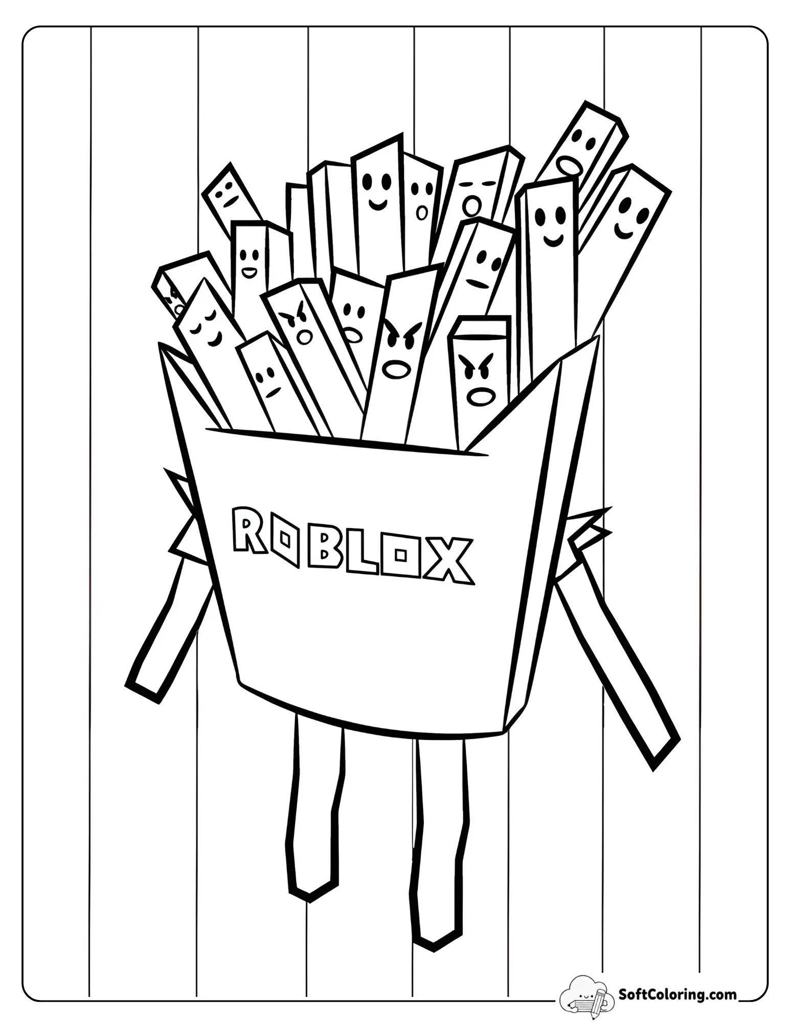 Gang O’ Fries Coloring Page