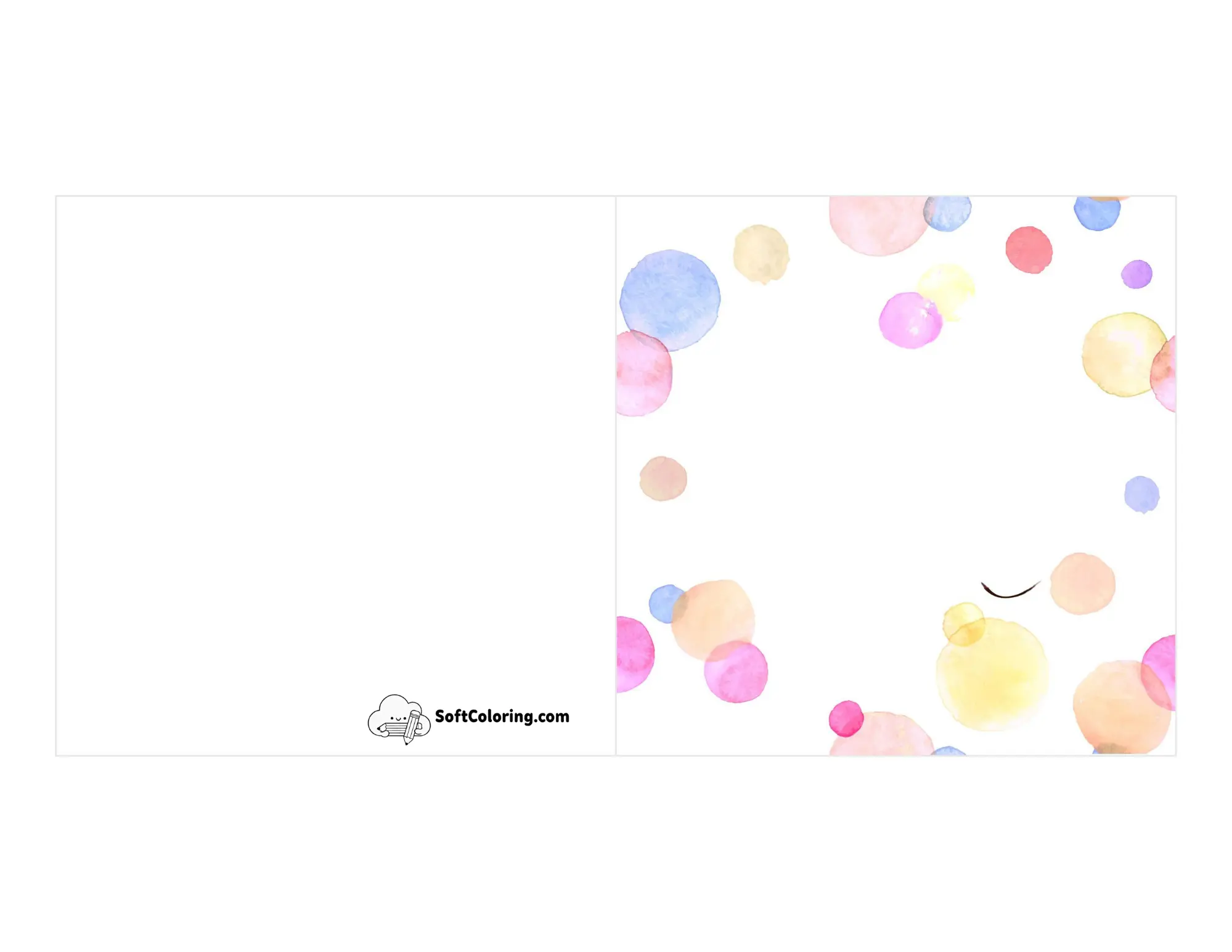 Colorful "Thinking Of You" Printable Card