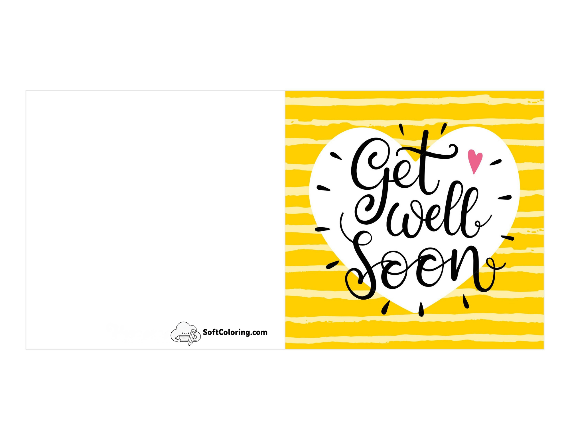 "Get Well Soon" Free Printable Card Template