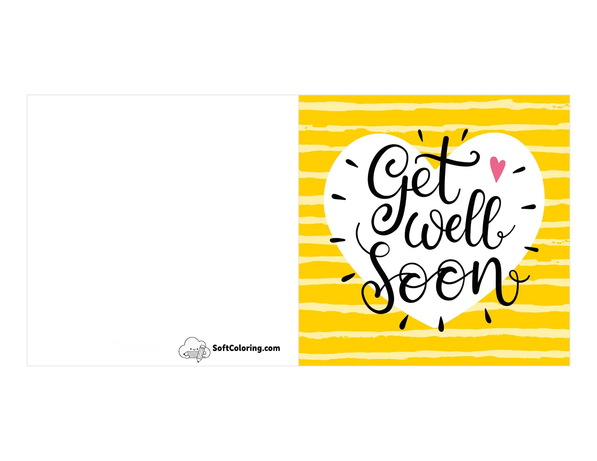 "Get Well Soon" Free Printable Card Template