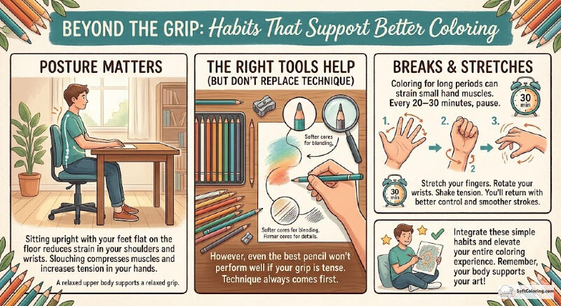 How to Hold a Colored Pencil Right for Easy Coloring 3