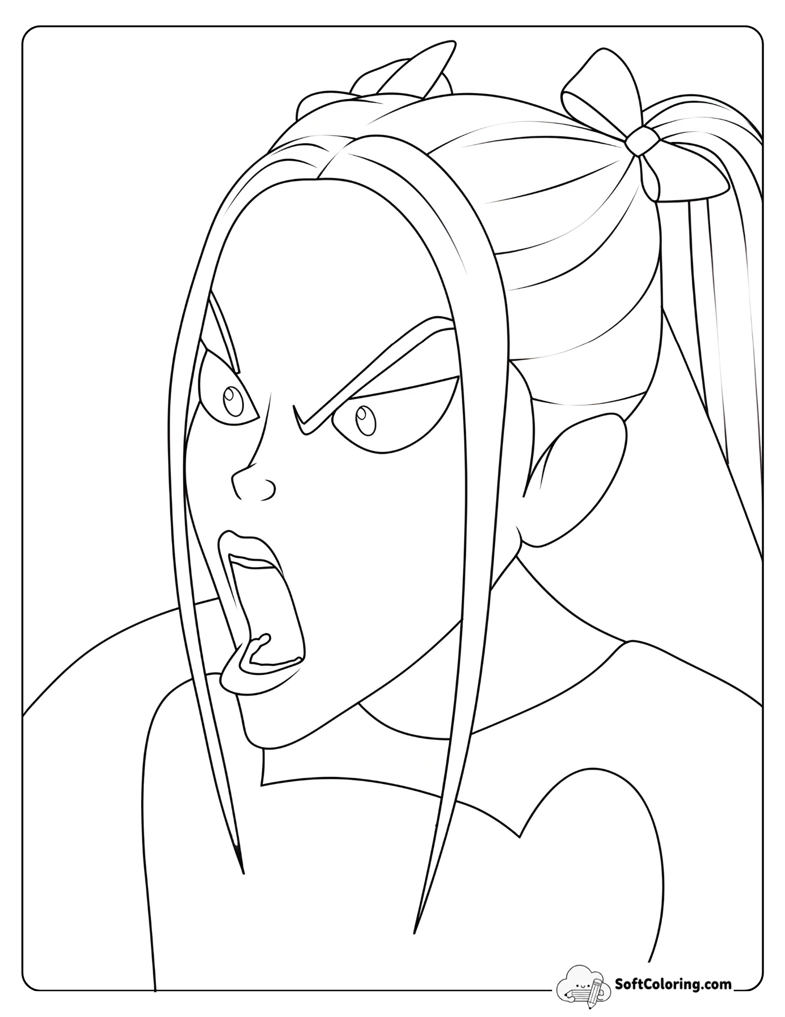 Huntrix Mira Coloring Page
