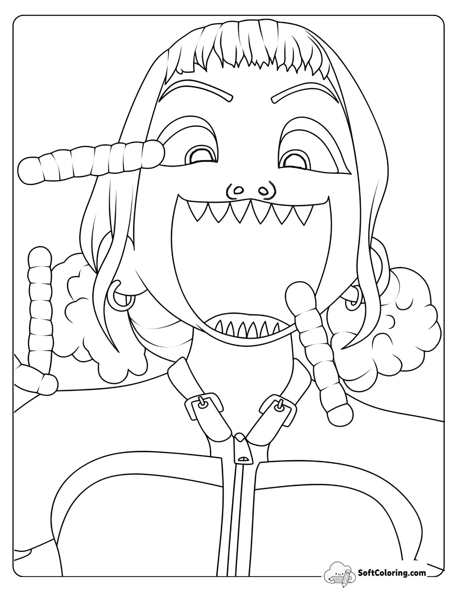 Huntrix Zoey Coloring Page