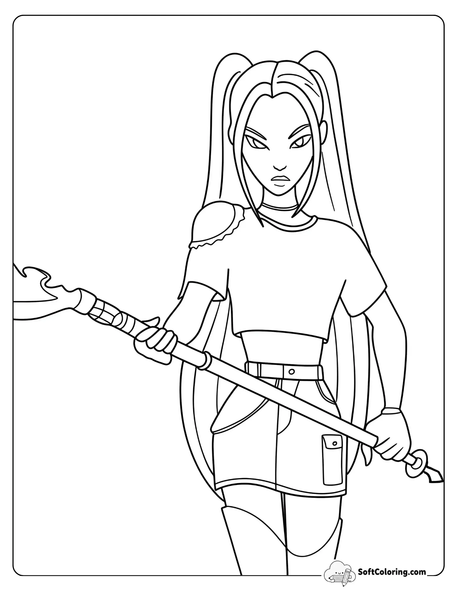 Kpop Demon Hunters Mira Coloring Page