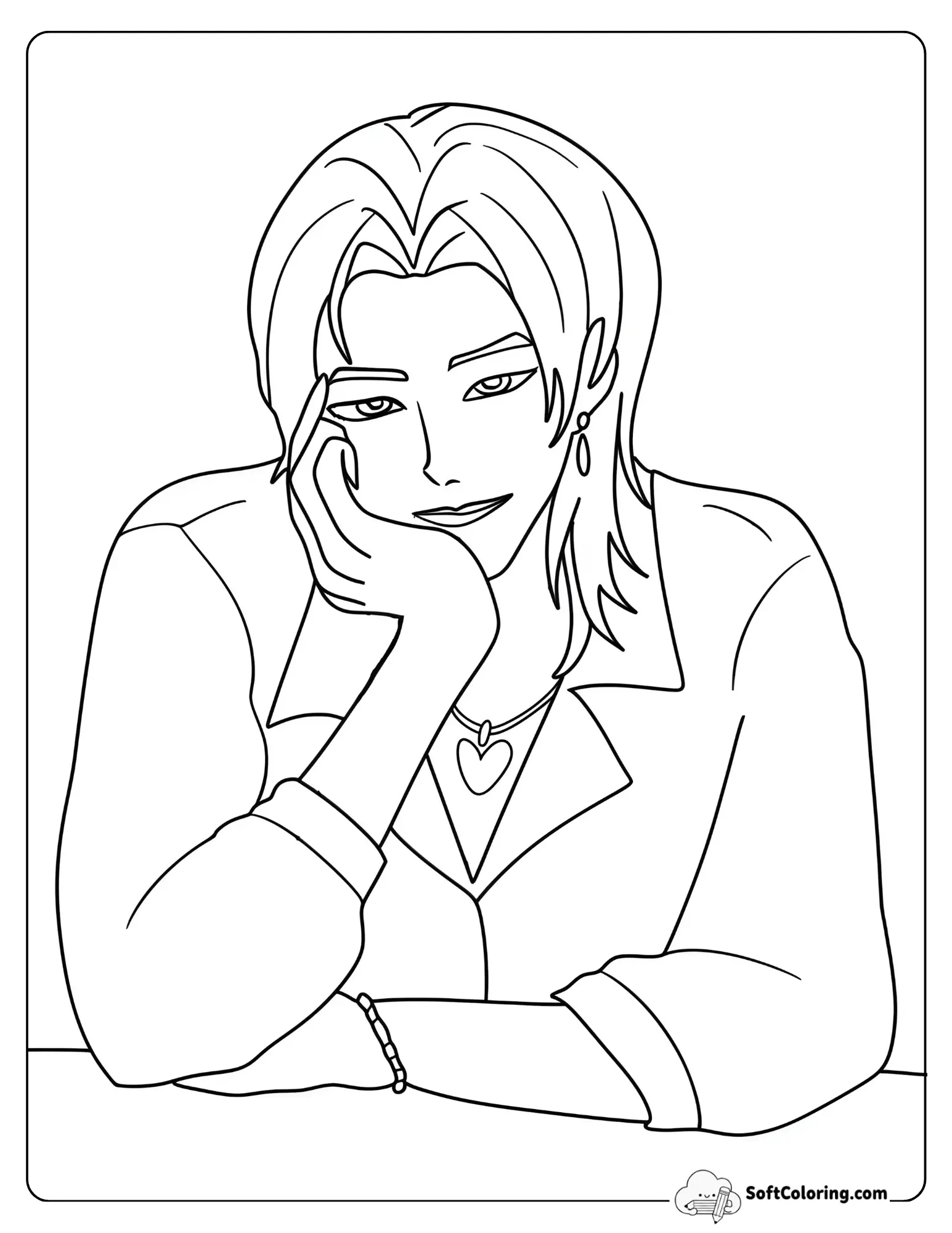 Kpop Demon Hunters Romance Coloring Page