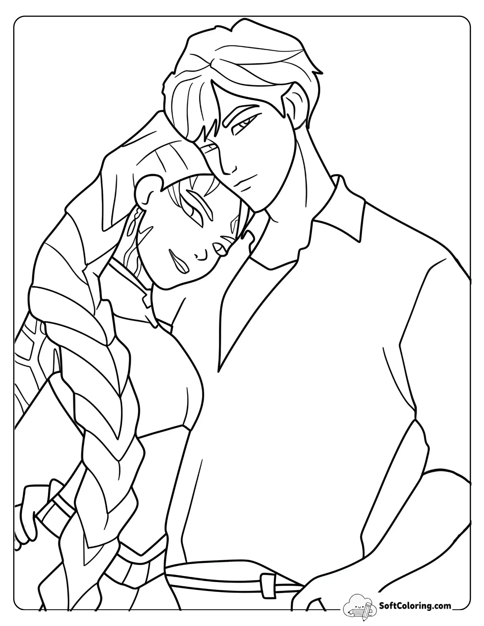 Kpop Demon Hunters Rumi And Jinu Coloring Page