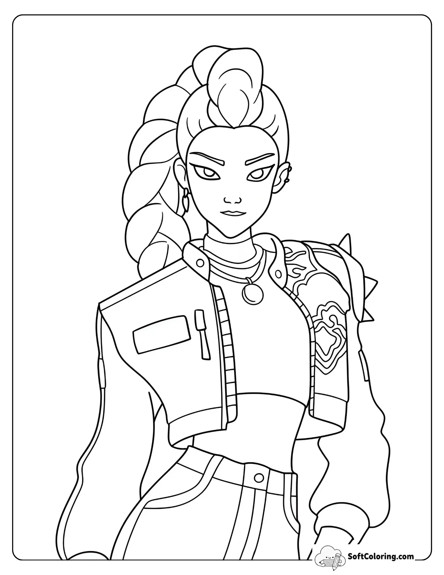 Kpop Demon Hunters Rumi Coloring Page
