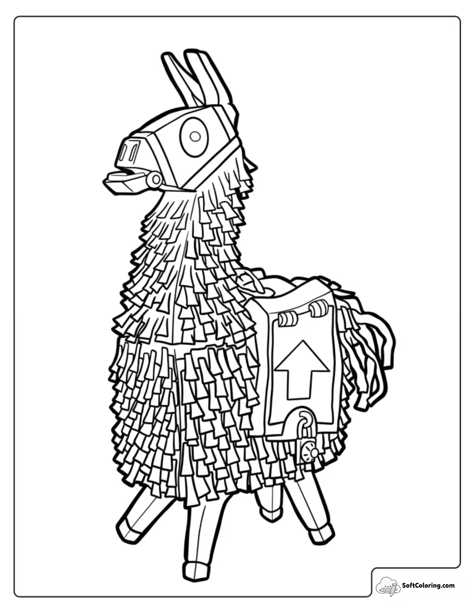 Llama From Fortnite Coloring Page