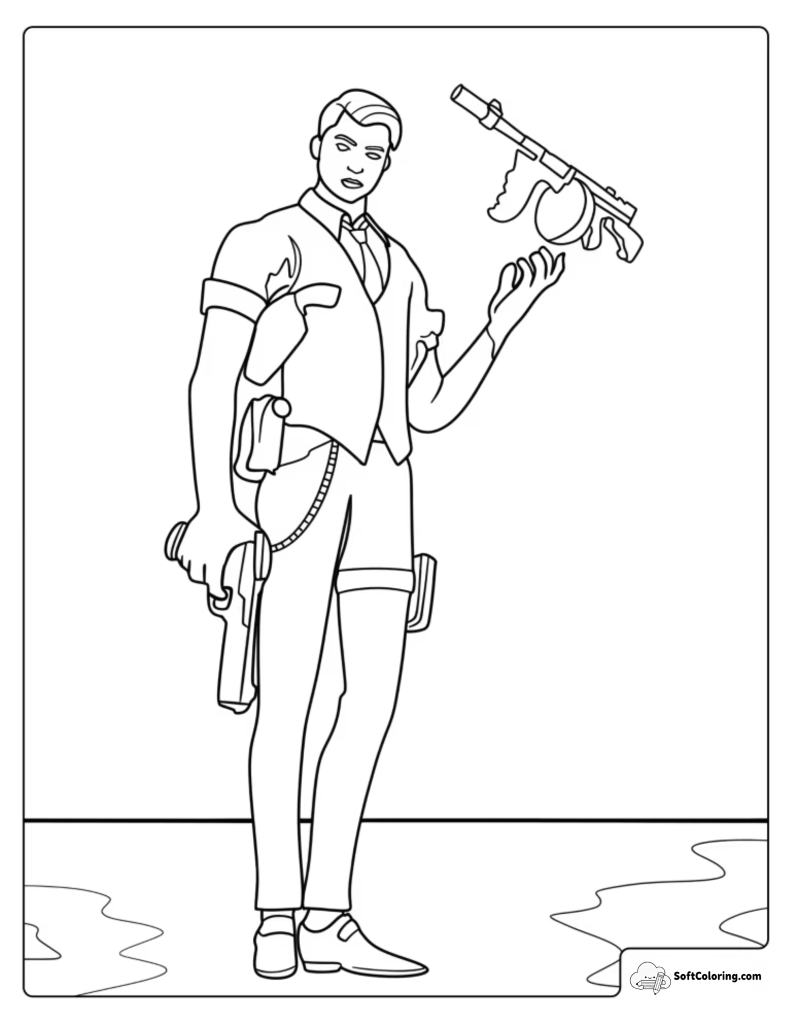 Midas From Fortnite Coloring Page