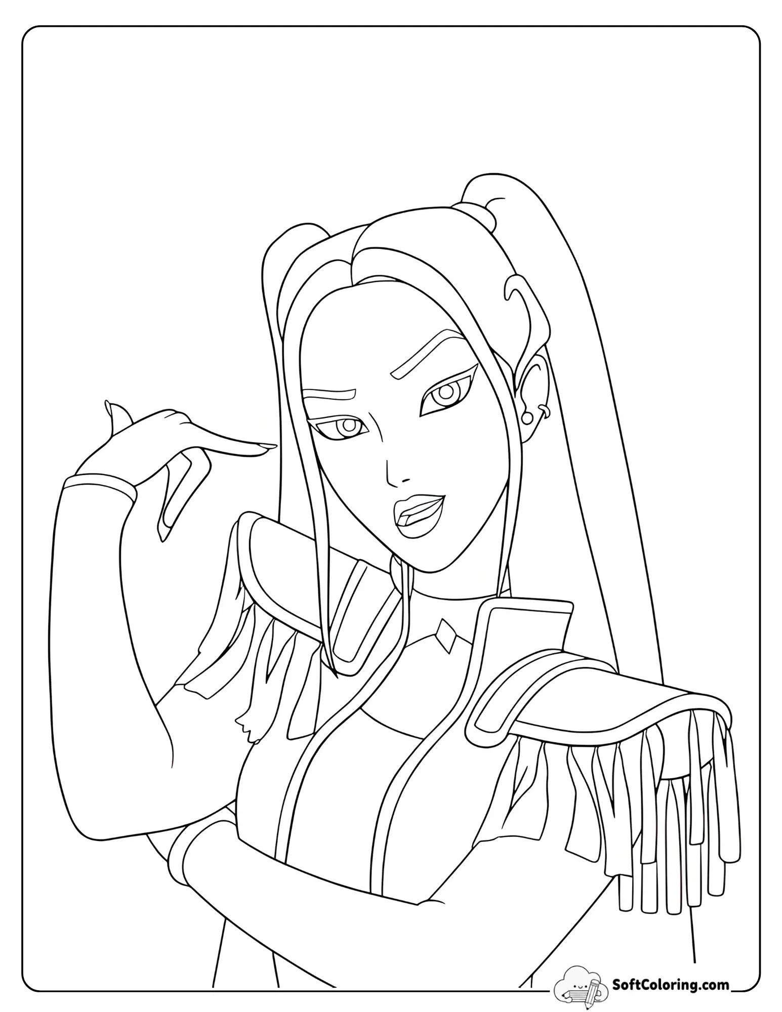 Mira From Kpop Demon Hunters Coloring Page