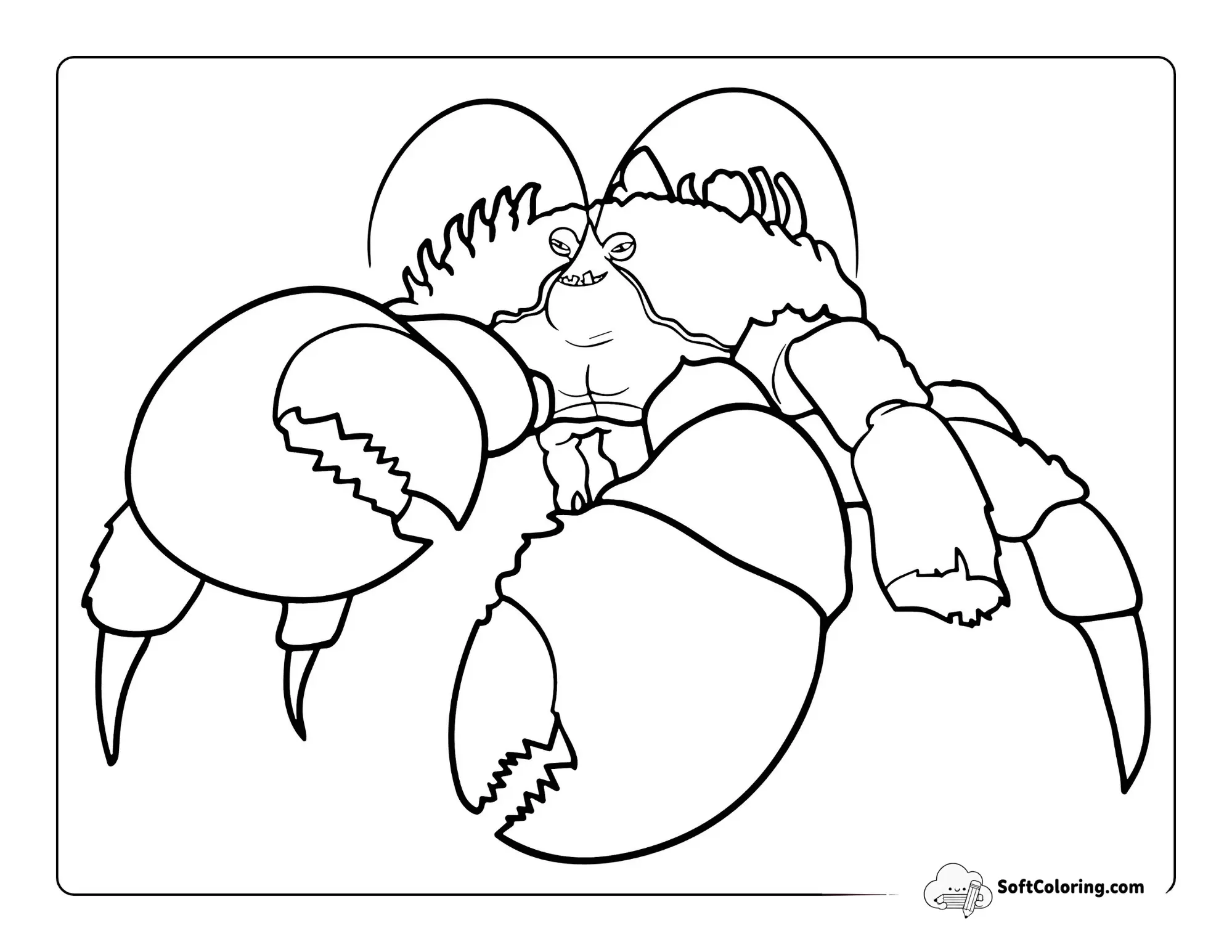 Easy Tamatoa Crab From Moana Coloring Page