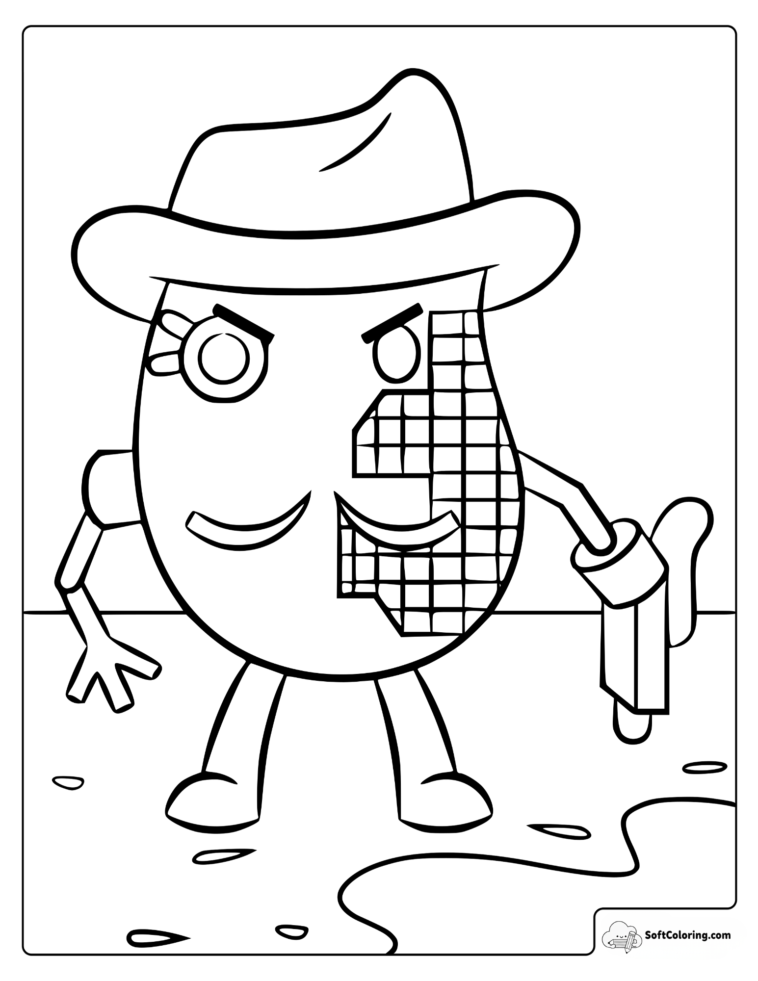 Piggy Mr. P Coloring Page